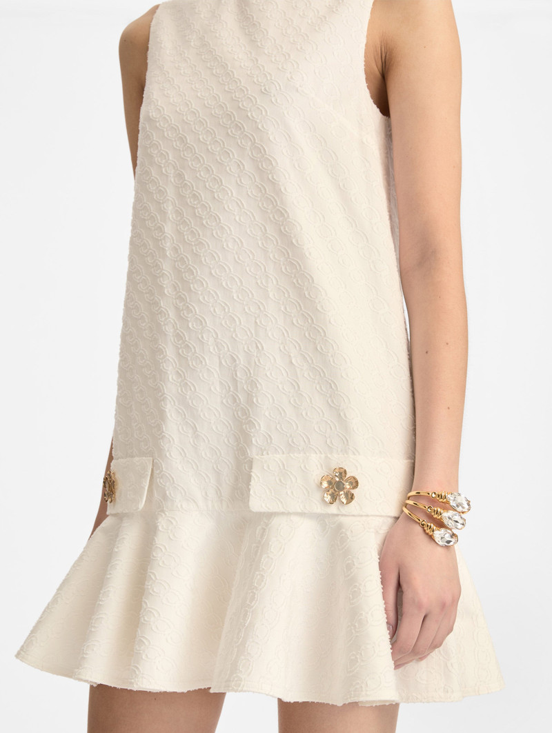 OSCAR CHAIN-LINK COTTON POPLIN DRESS 5