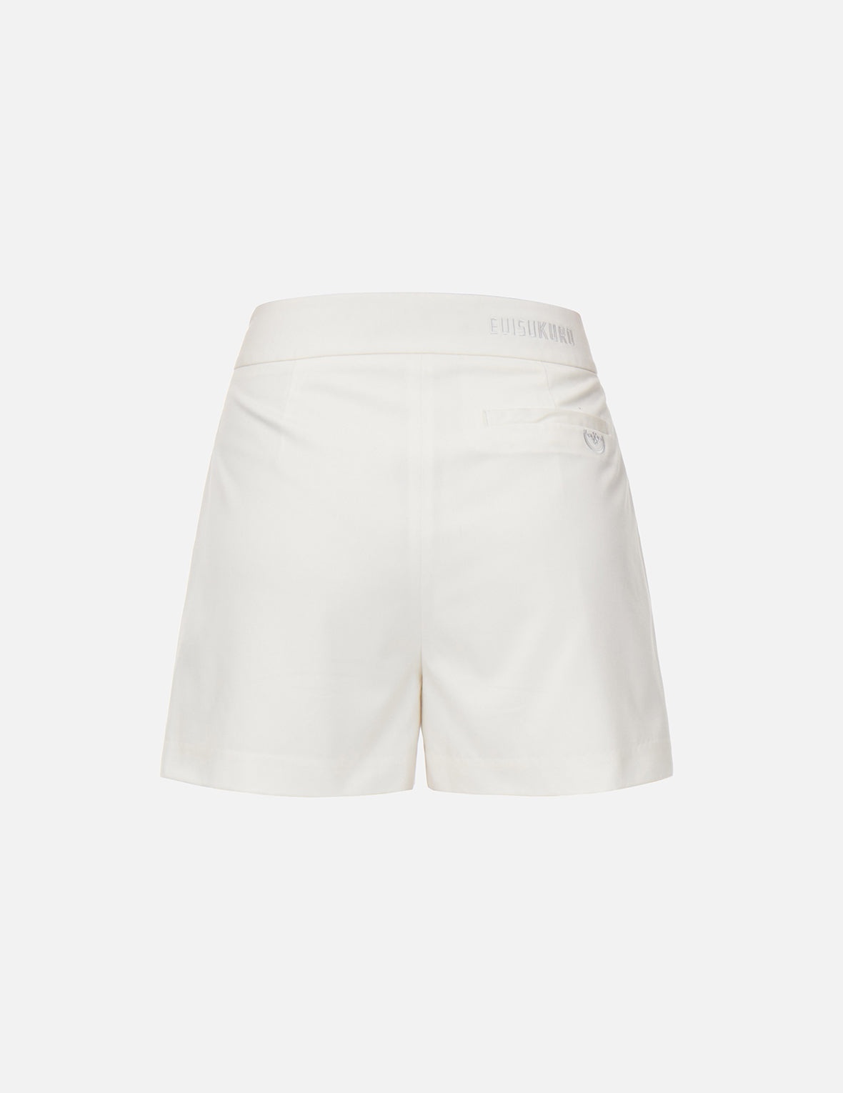 Partial Leather Buckle Belt Shorts - 8