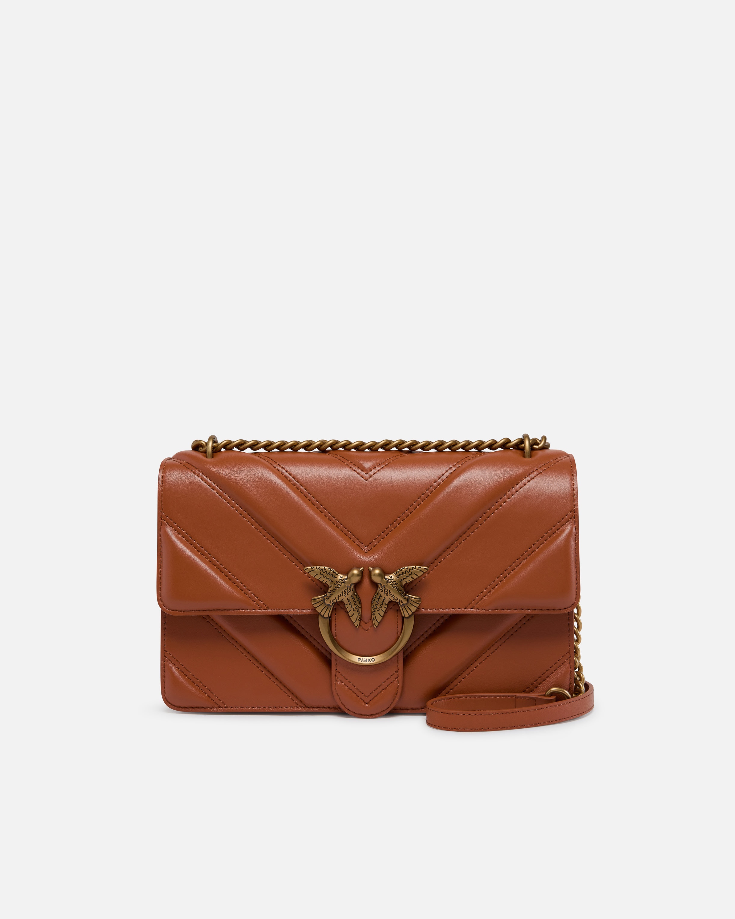 LOVE BAG QUILTED CROSSBODY BAG WITH CHEVRON MOTIF AND LOGO - 1