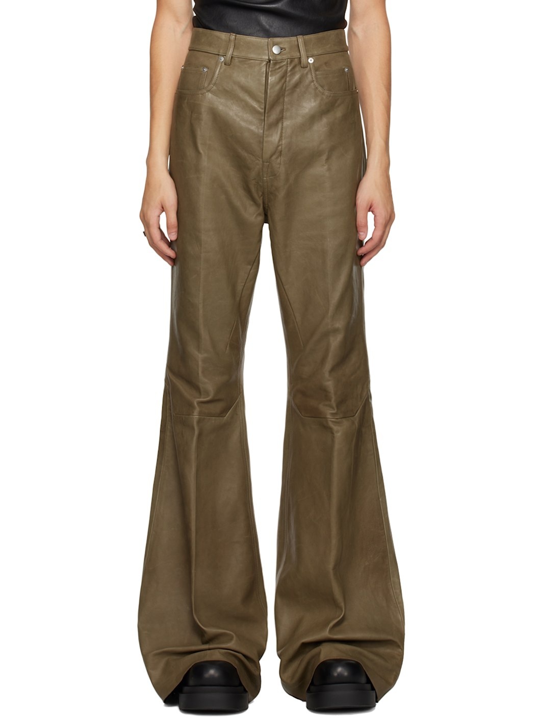 Brown Porterville Bolan Leather Pants - 1