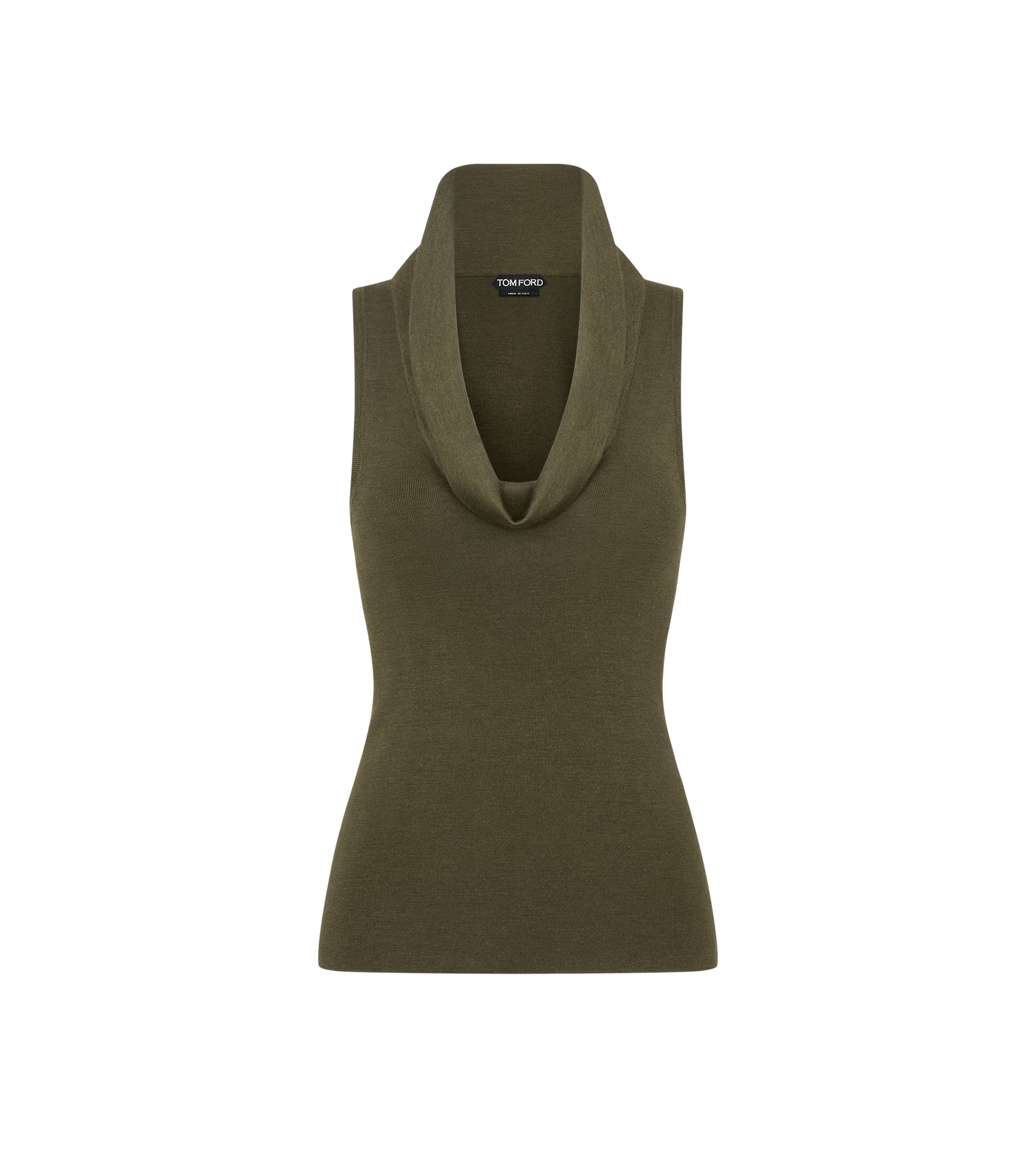 SLEEVELESS COWL COLLAR TOP - 1