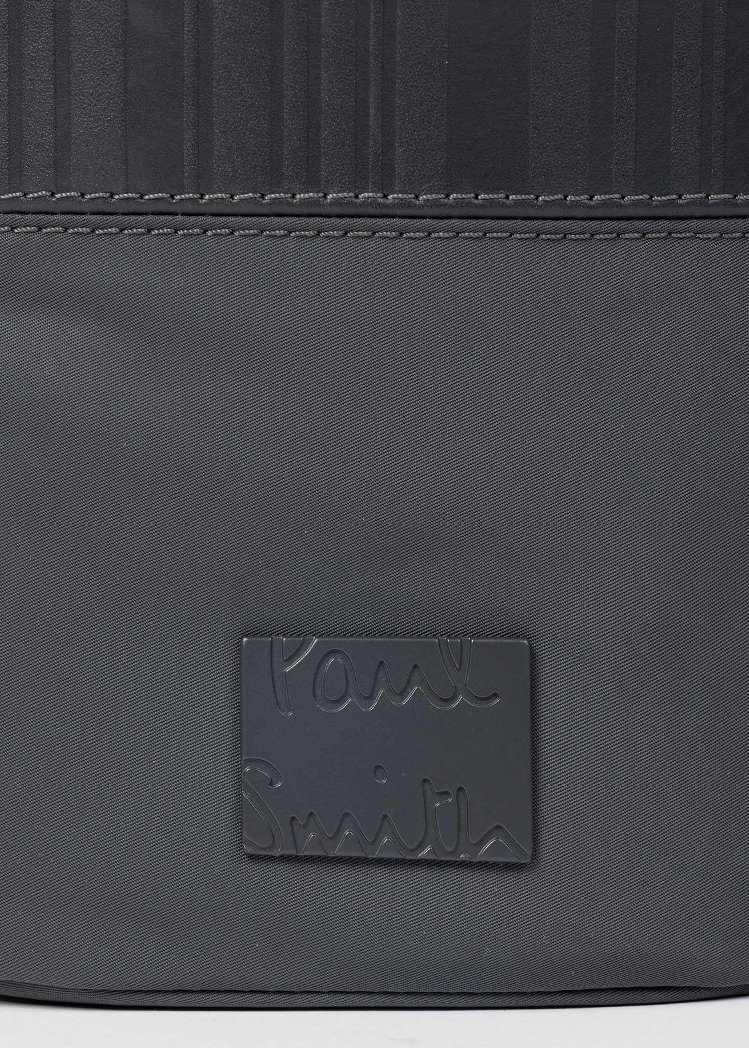 Slate Grey 'Shadow Stripe' Trim Flight Bag - 3