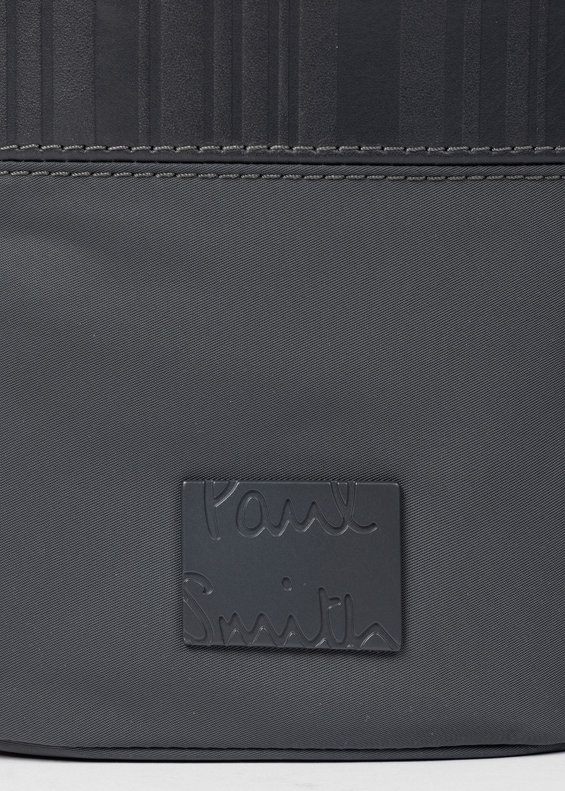 Slate Grey 'Shadow Stripe' Trim Flight Bag 3