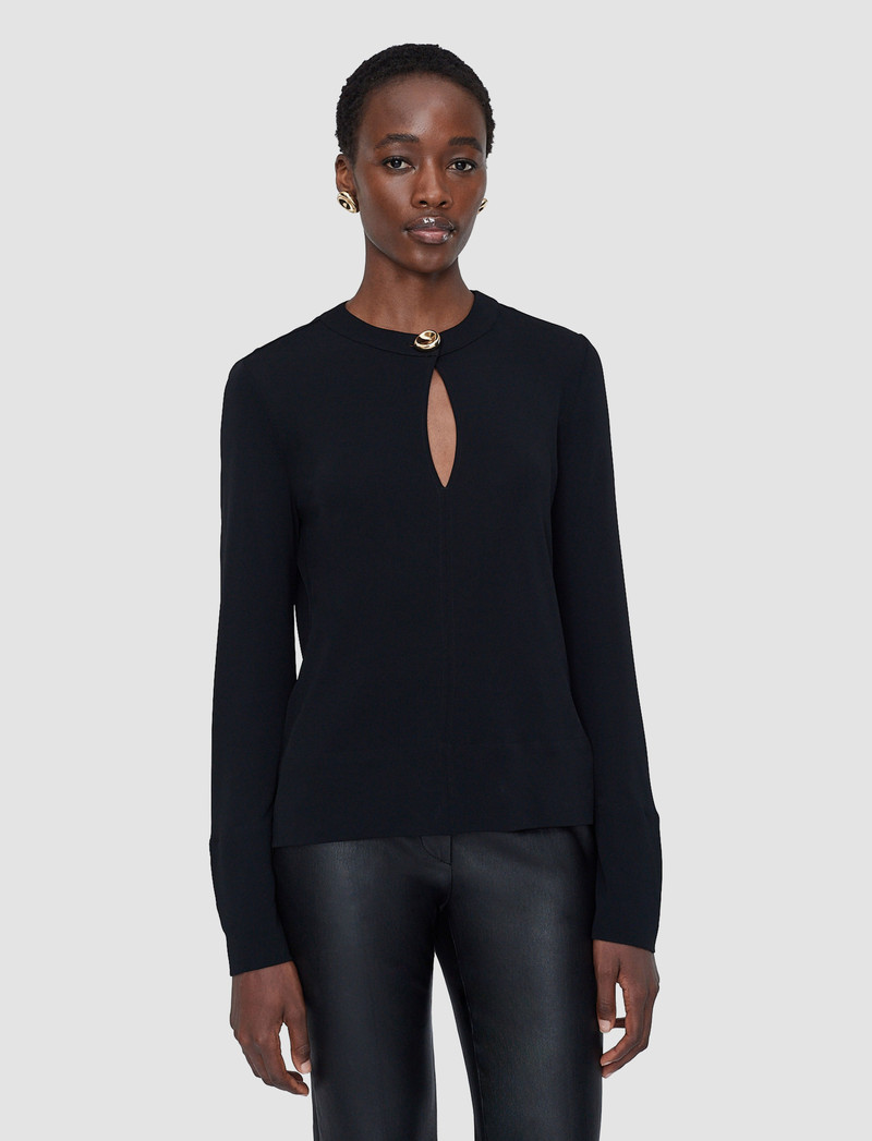 JOSEPH Fabiola Fluid Jersey Blouse outlook