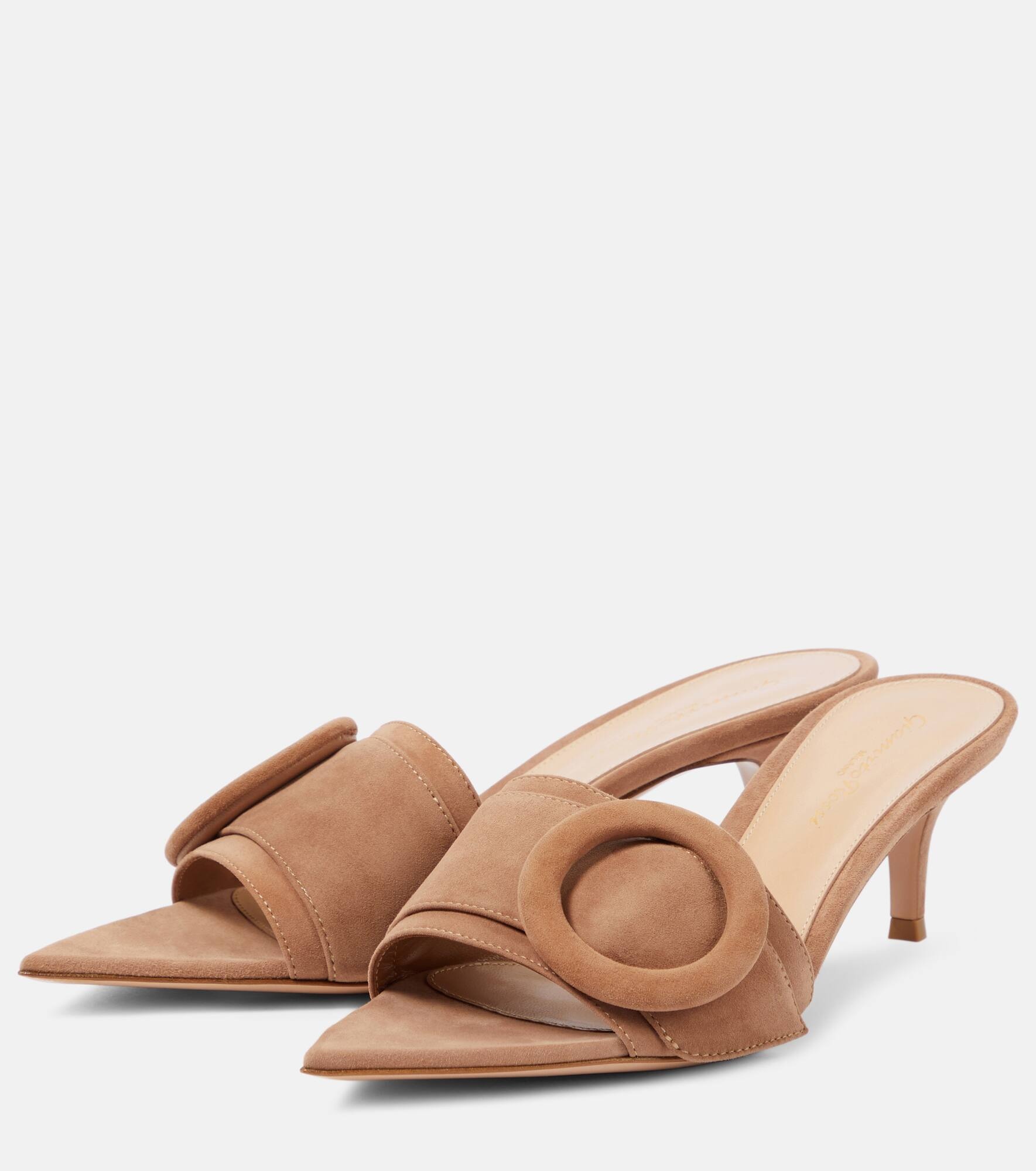 Suede mules - 5