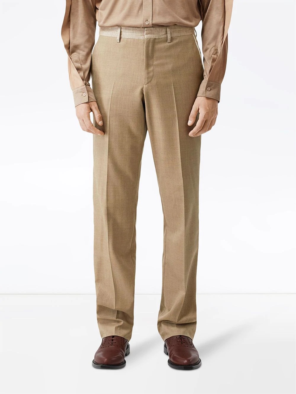 two-tone tailored trousers - 3