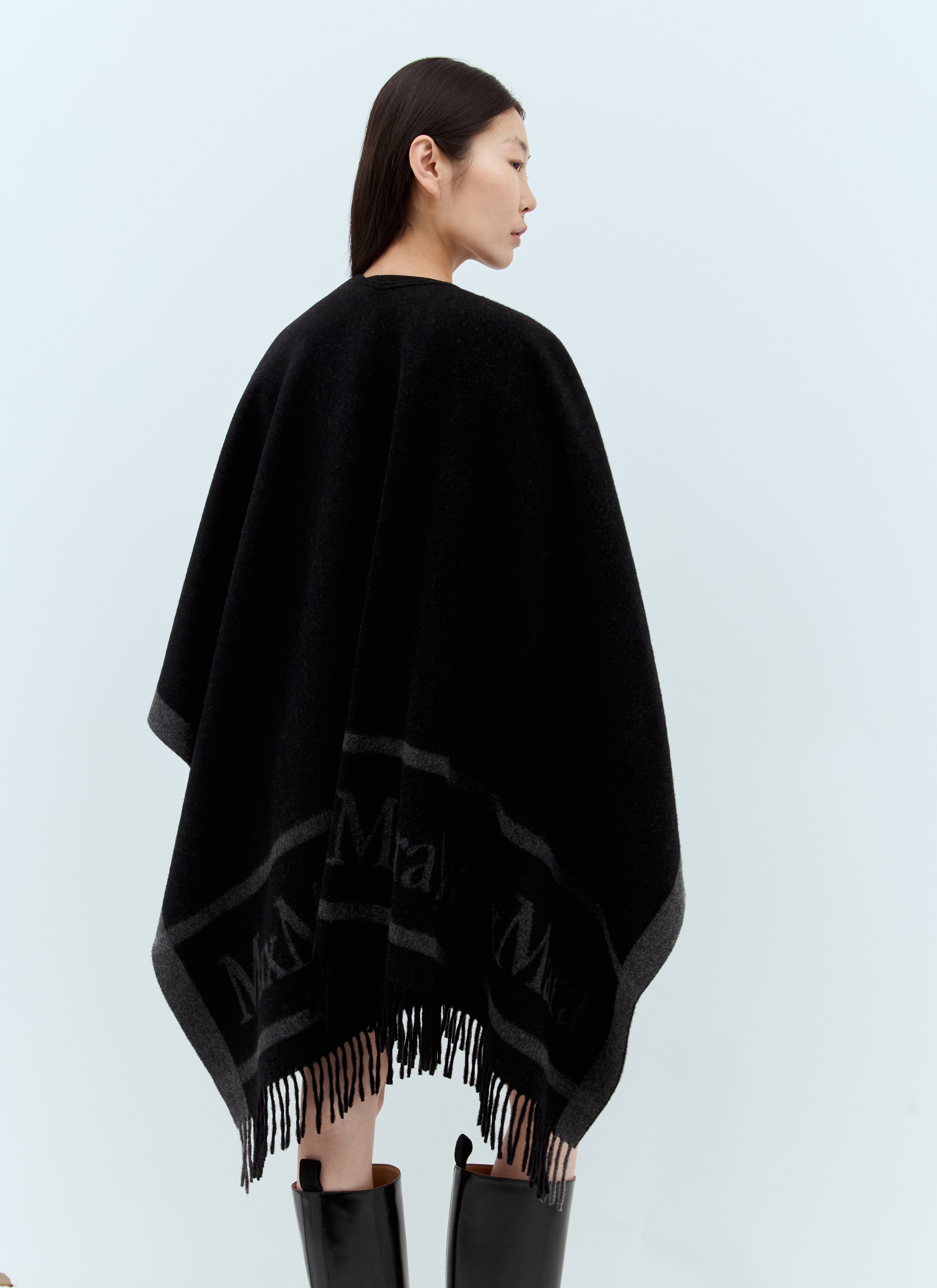 Wool Cloak With Fringes - 5