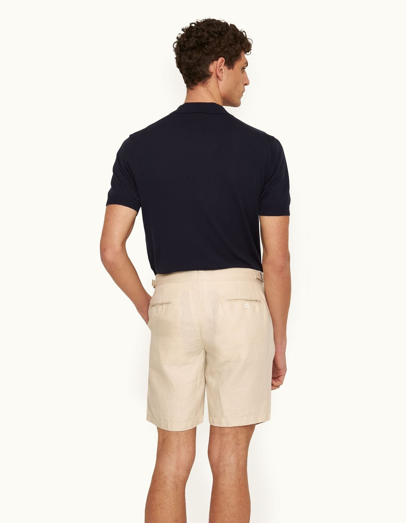 Norwich Linen Shorts in Chai - 3