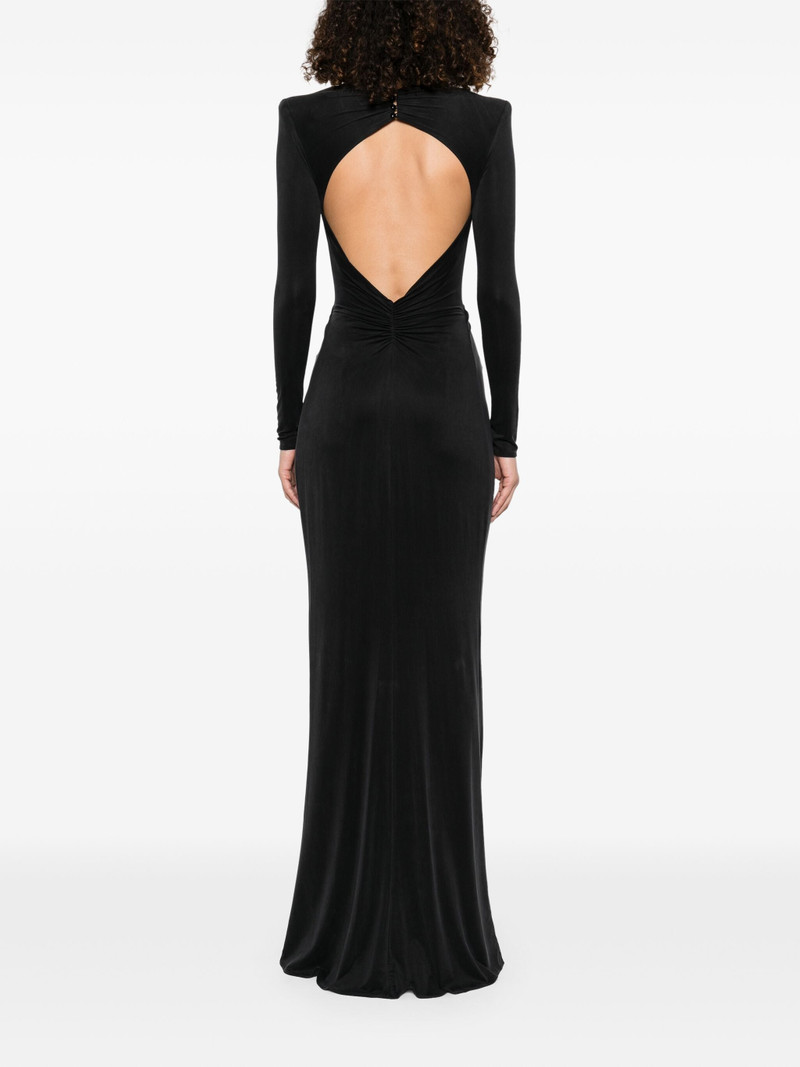 Elisabetta Franchi Piercing-detail Jersey Gown 5