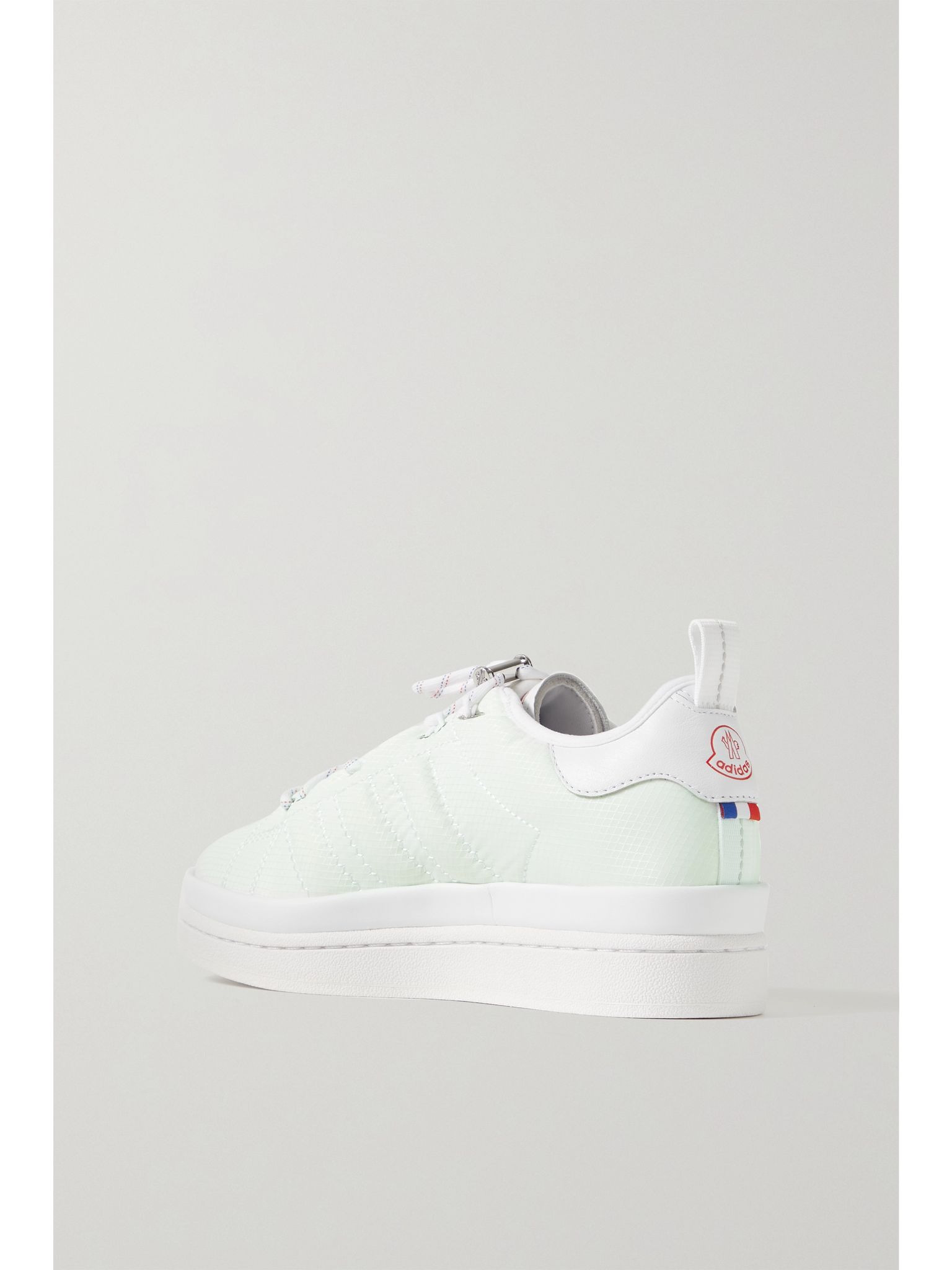 + adidas Originals Campus leather-trimmed ripstop sneakers White - 3