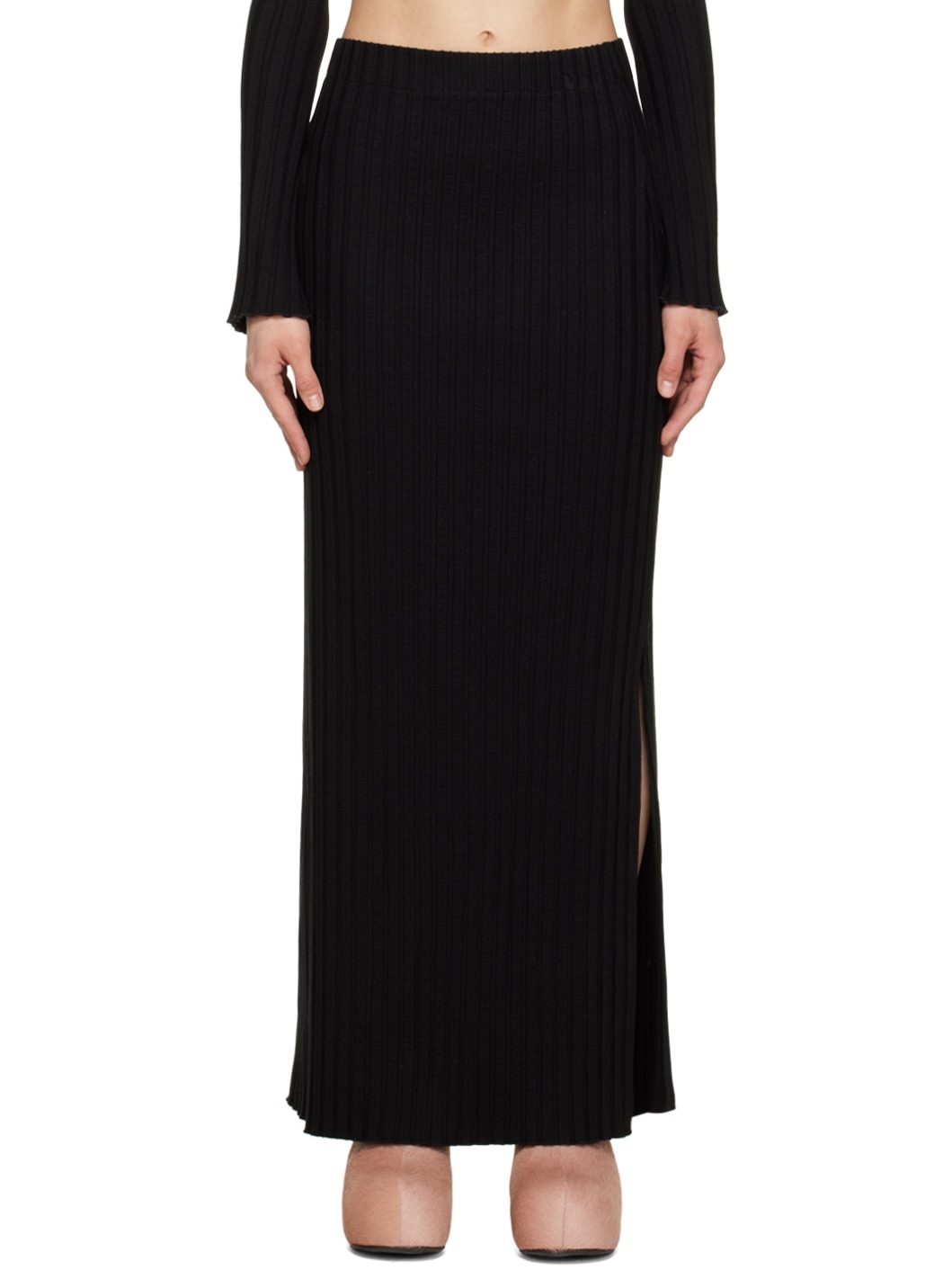 Black Yadder Maxi Skirt - 1