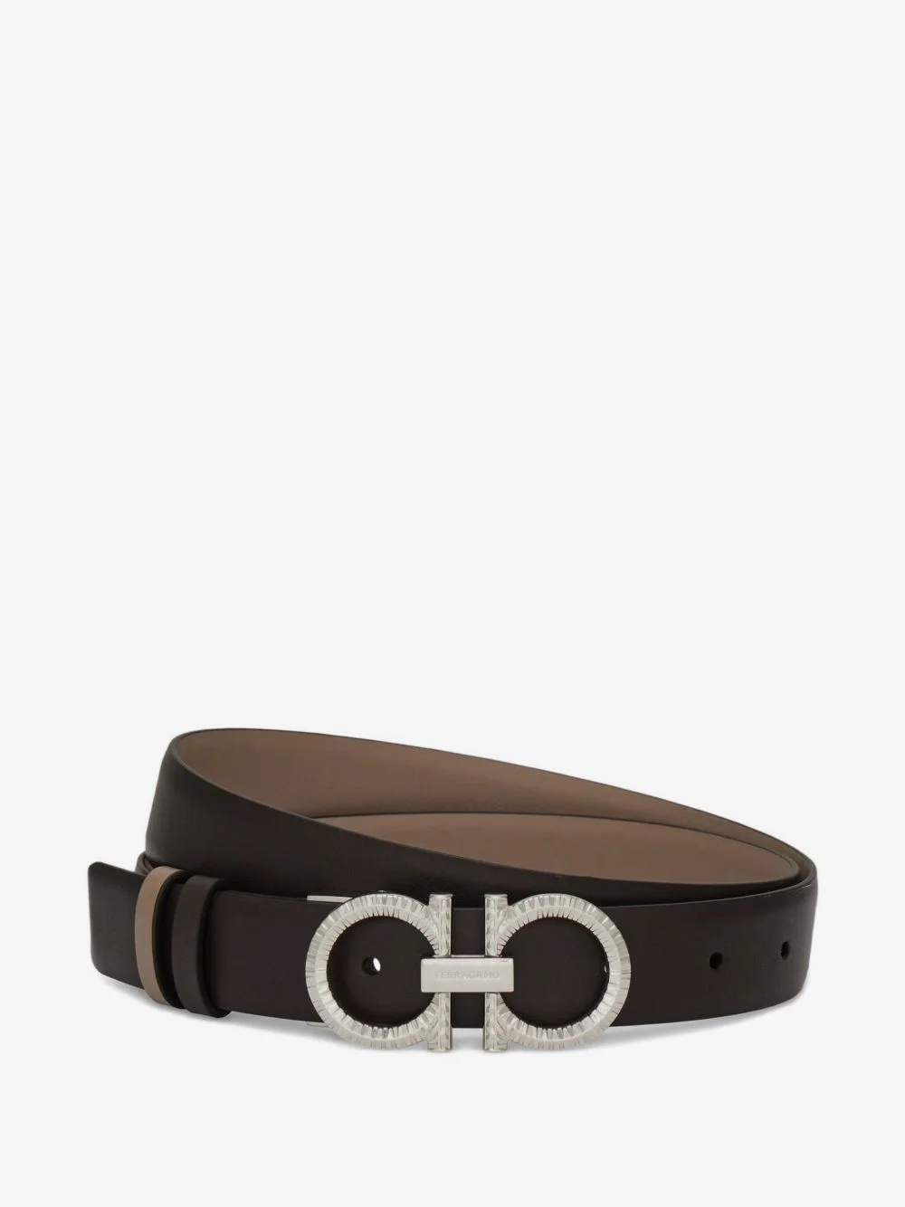 knurled-Gancini reversible and adjustable belt - 1
