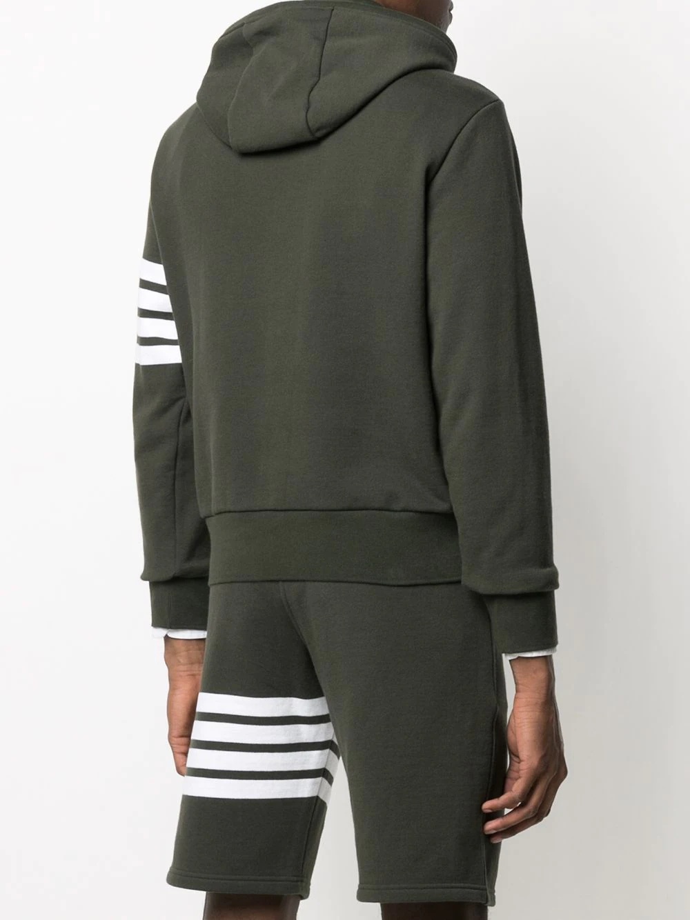 4-Bar stripe cotton hoodie - 4