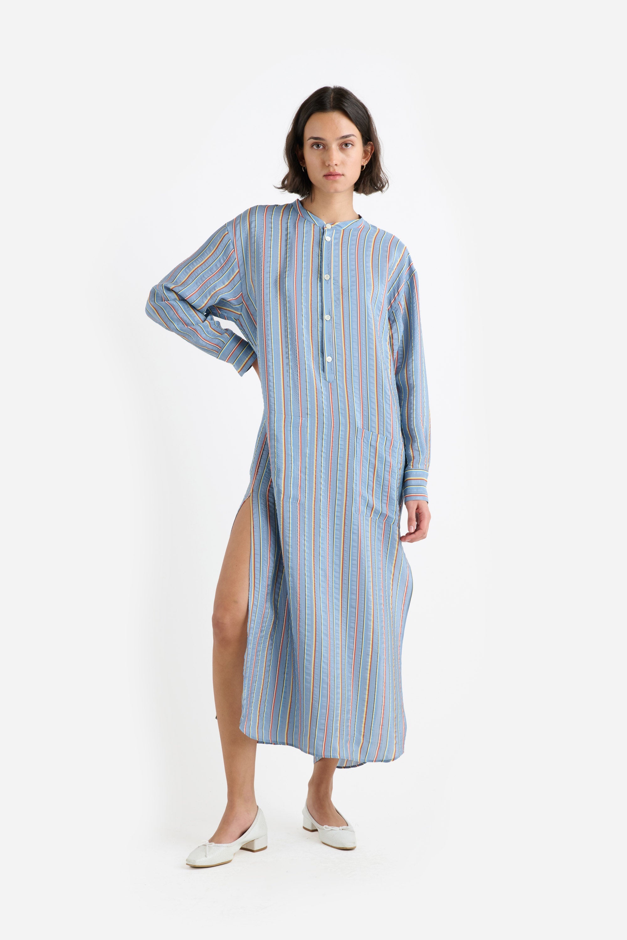 STRIPE JACQUARD KAFTAN - 3