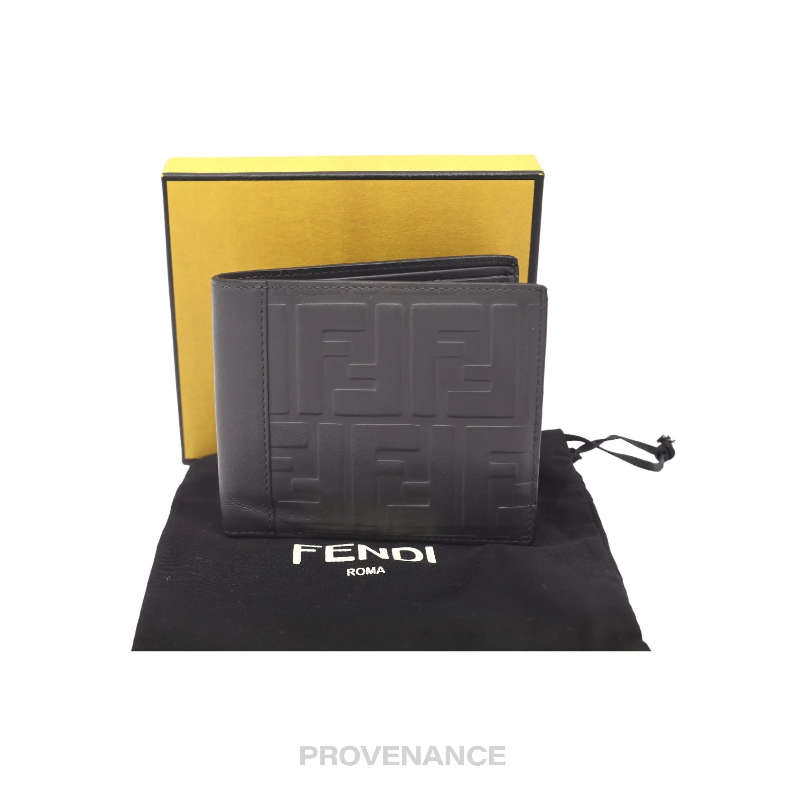Fendi Bifold Wallet - FF Grey Leather - 1