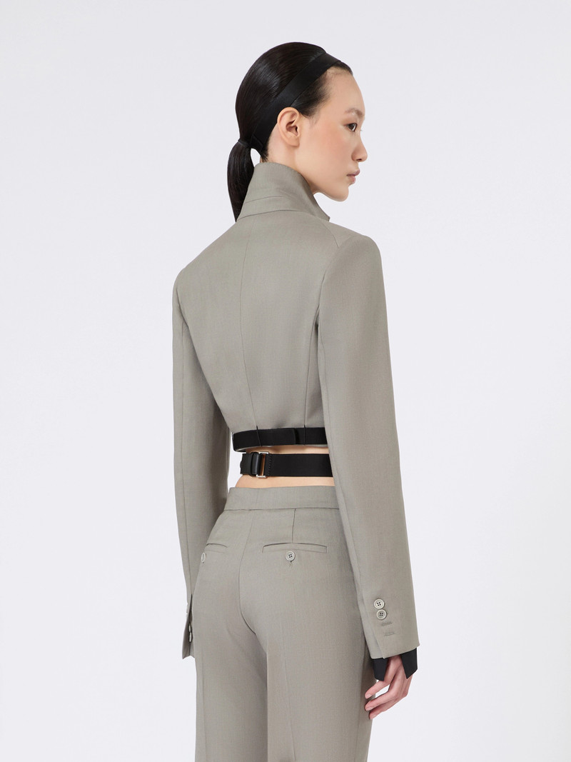 VANADIO Slim-fit jacket in wool, mohair and silk - MEDIUM GREY 4