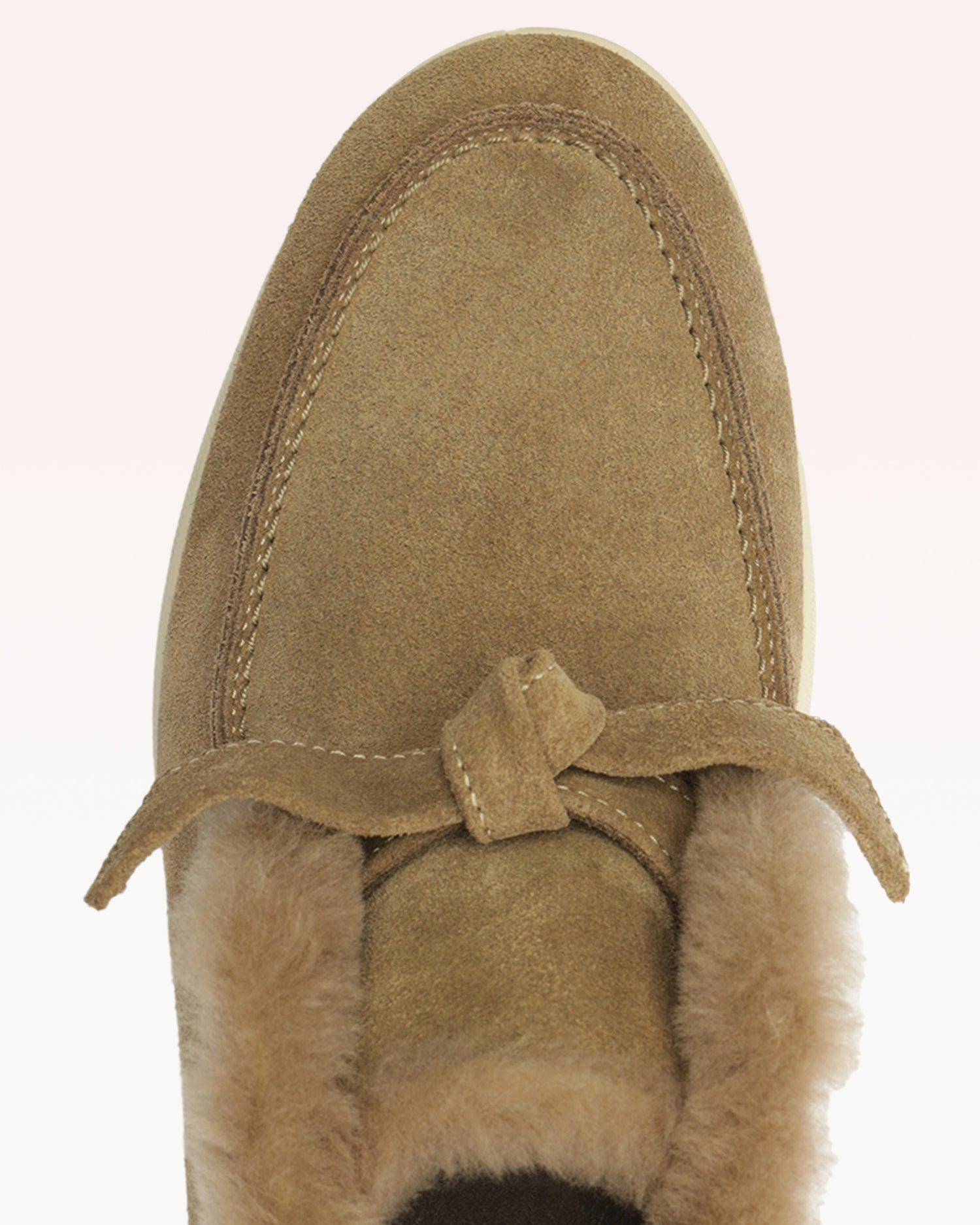 CLARITA SHEARLING SLIP ON BOOTIE SEMOLINA - 4