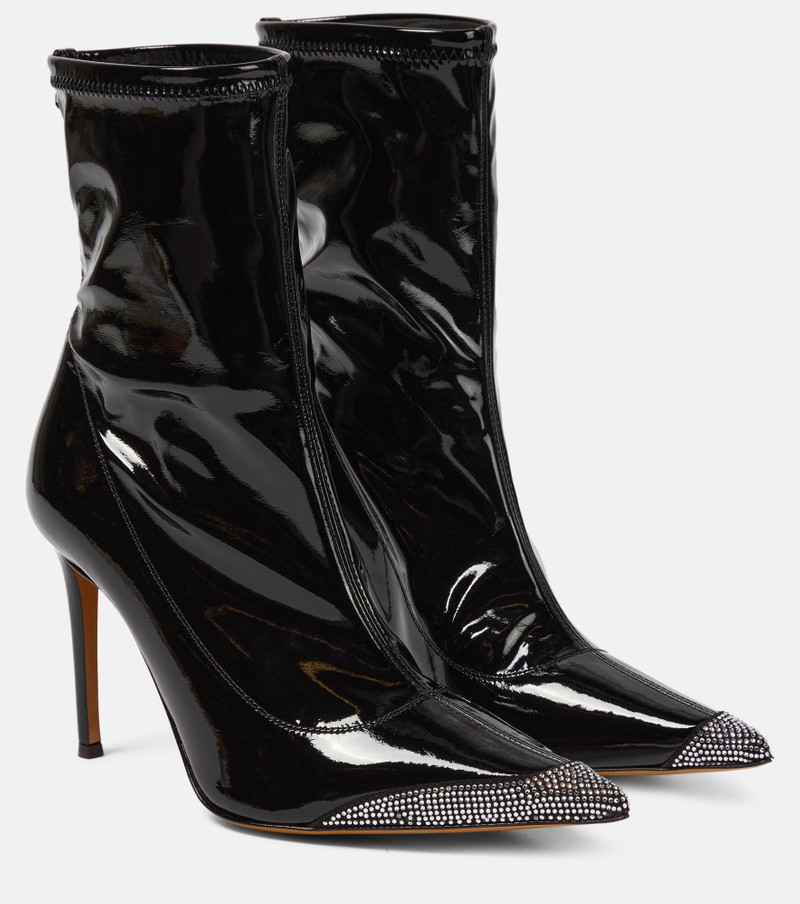 Avi embellished faux leather ankle boots 1