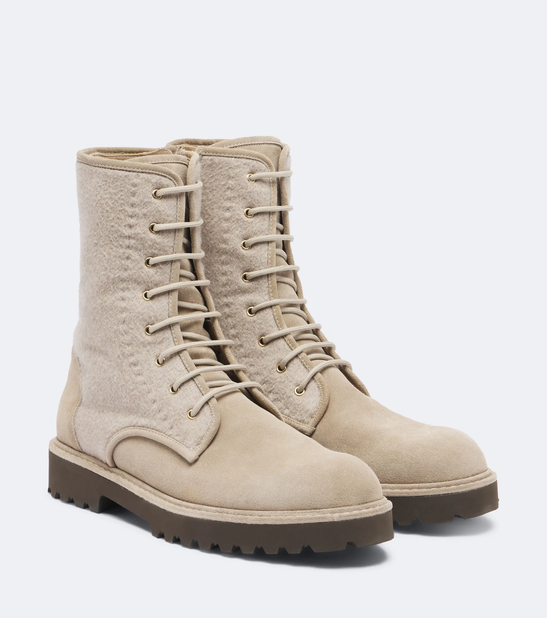 Suede lace-up boots - 1