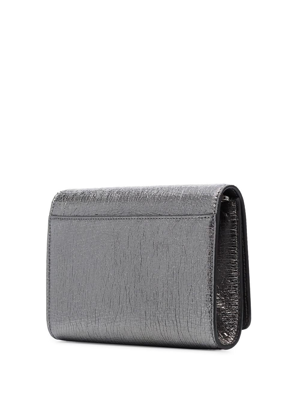 Varenne metallic leather clutch bag - 3