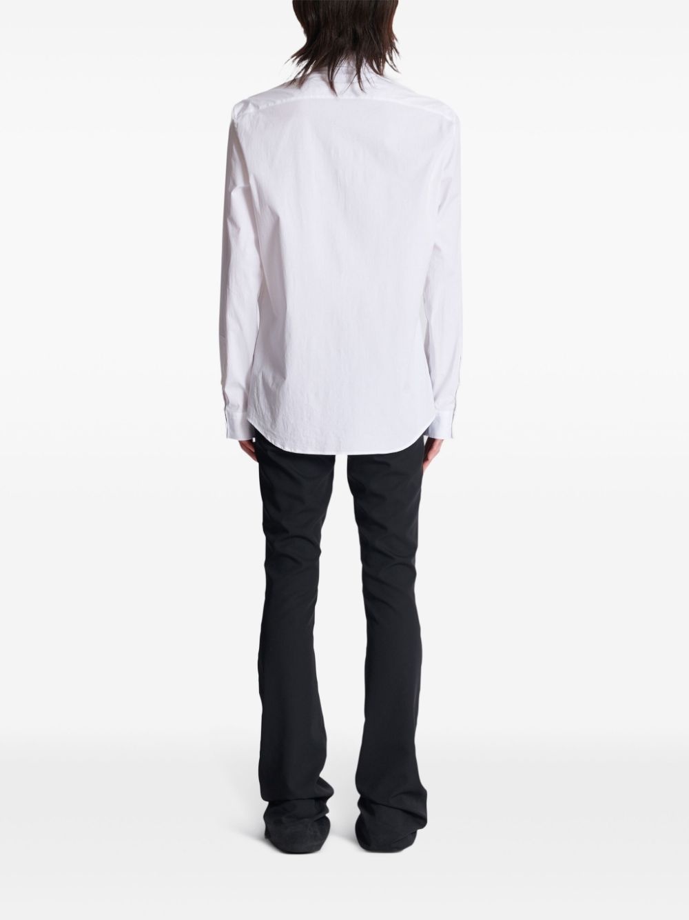 logo-embroidered shirt - 4