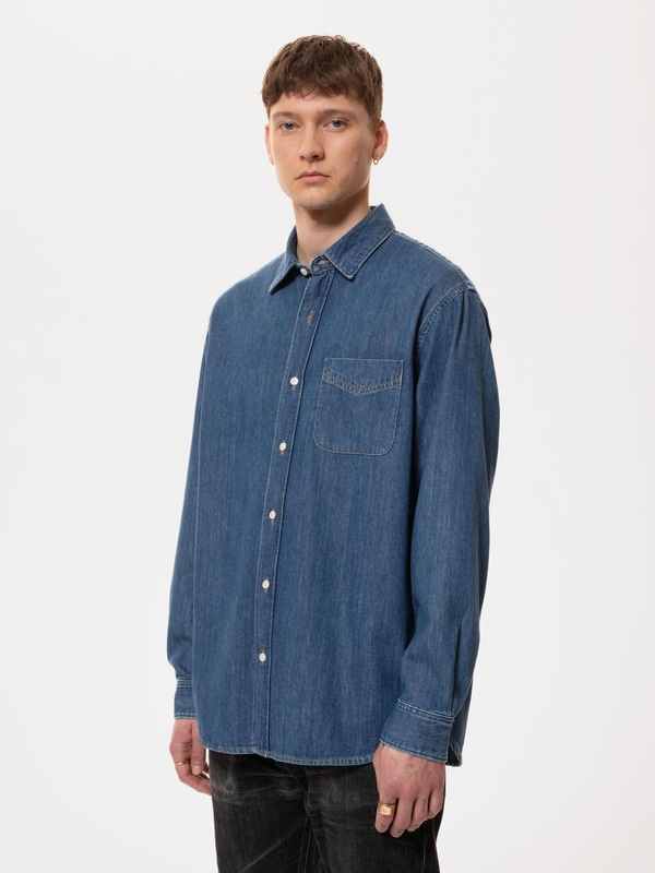 Filip Casual Some Kind of Blue Denim Shirt - 3