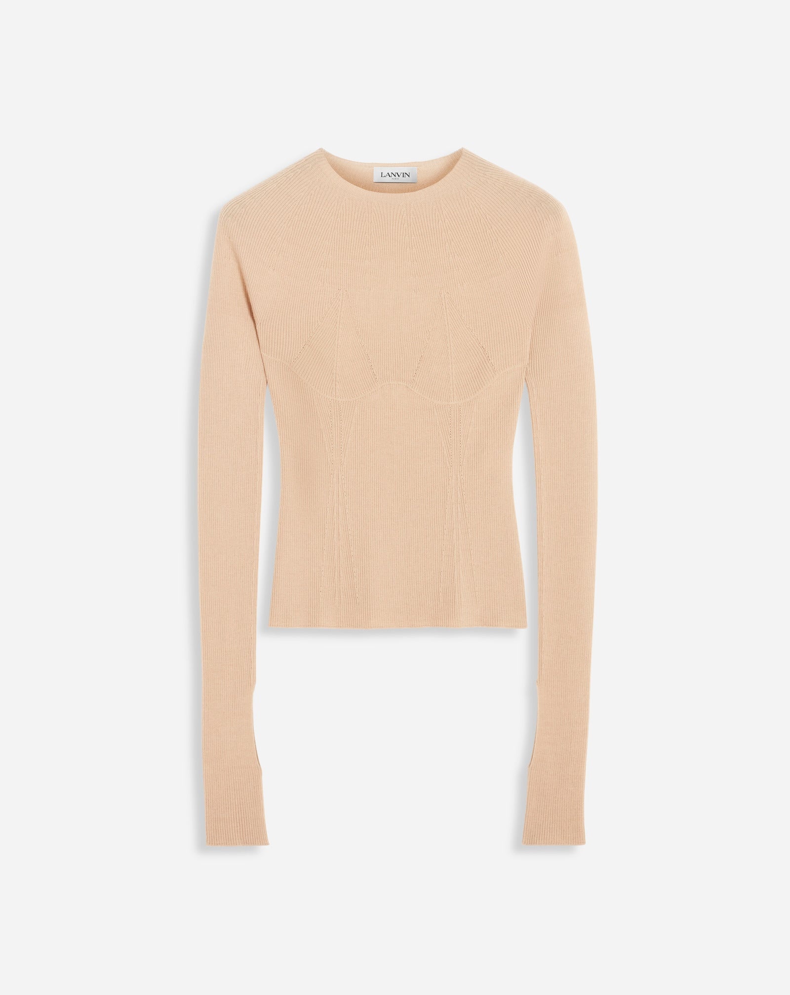 CASHMERE AND SILK LONG-SLEEVE TOP - 1