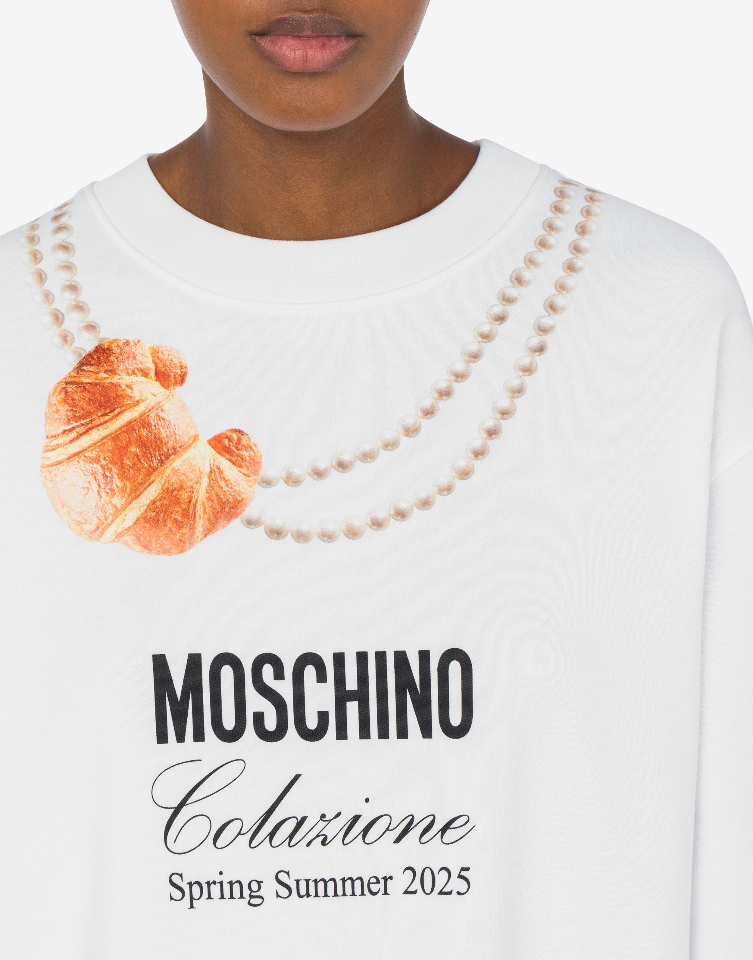 ORGANIC COTTON HOODIE MOSCHINO BREAKFAST - 4