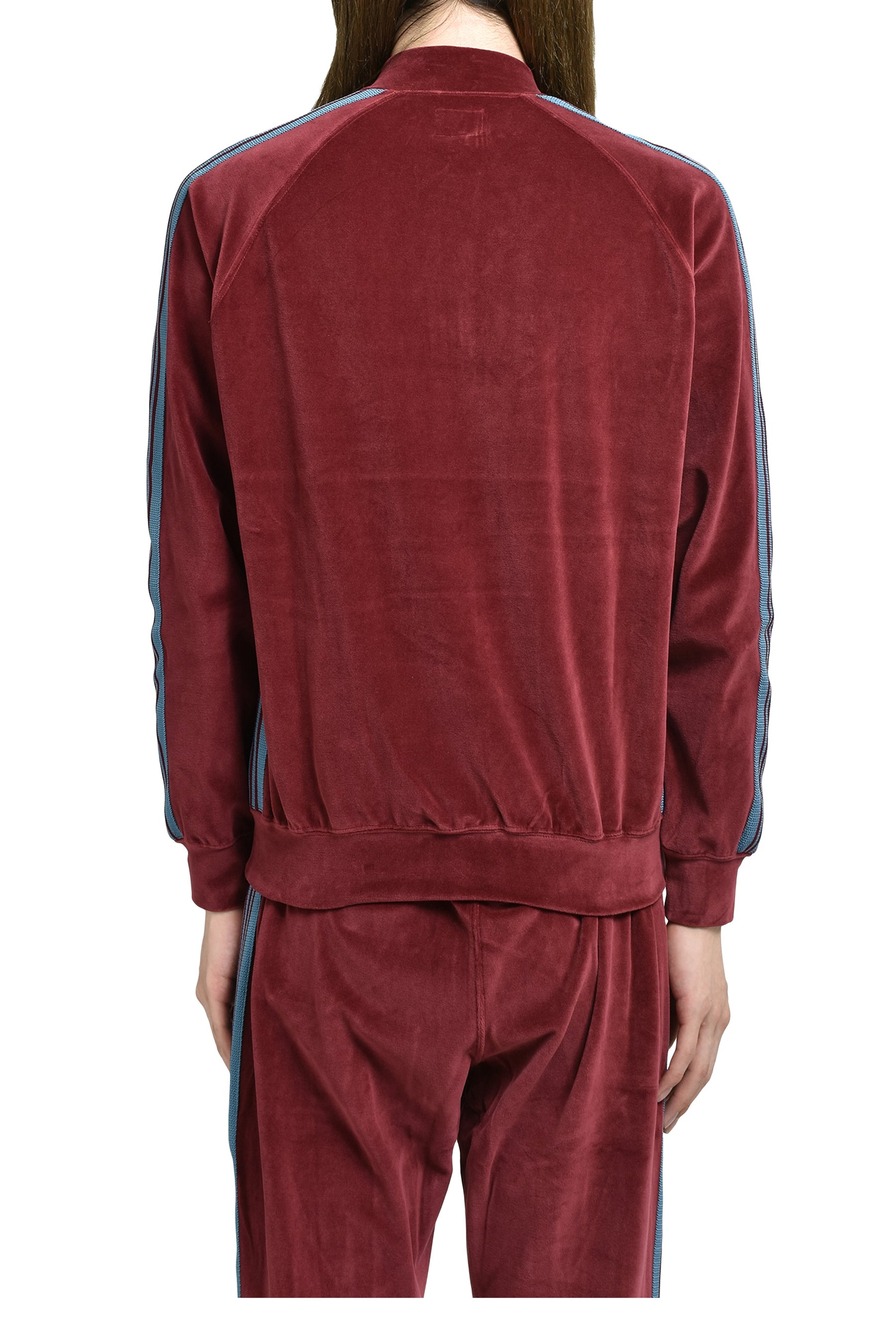 RIB COLLAR TRACK JACKET - C/PE VELOUR / BUR - 2