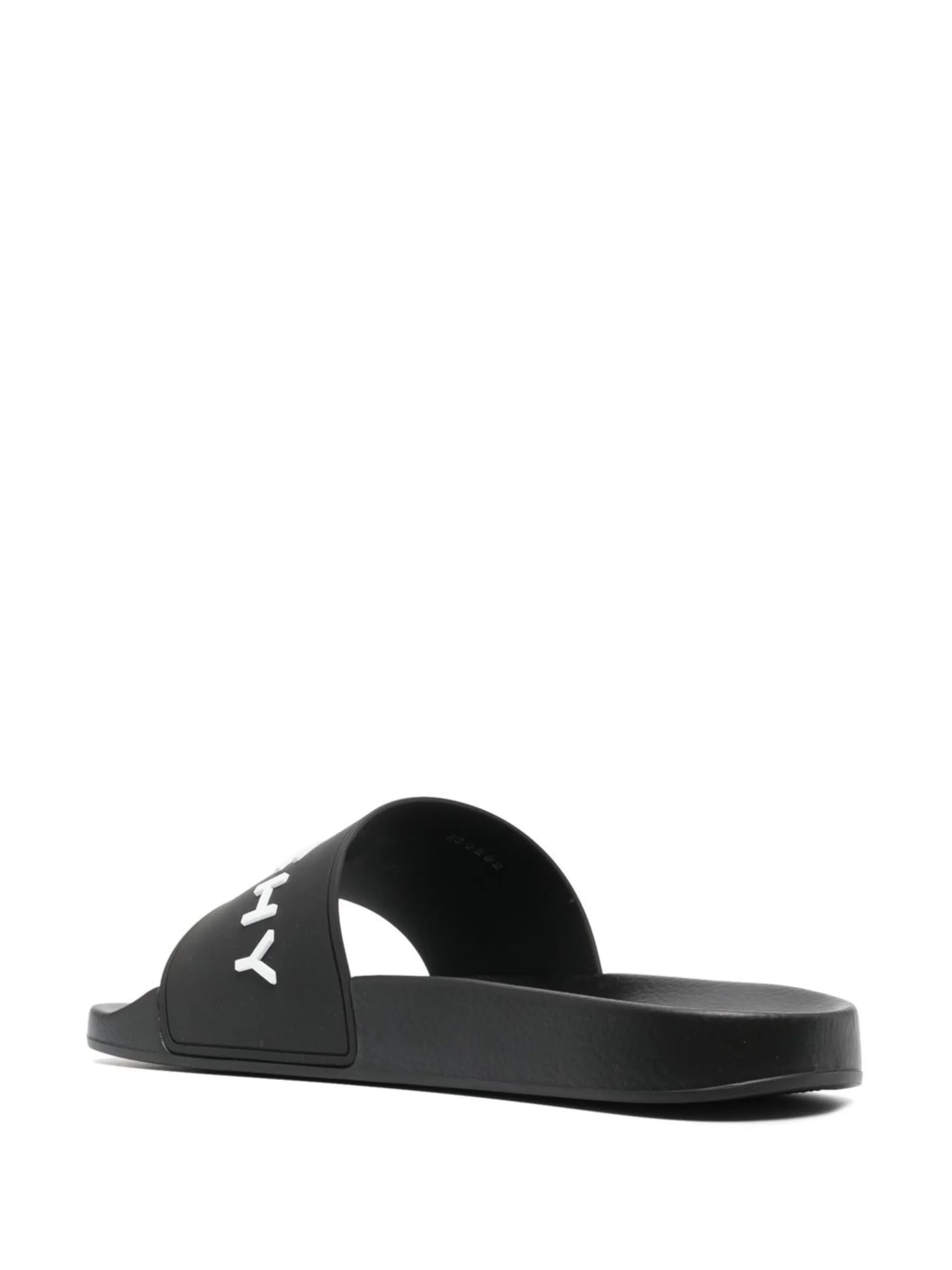 Givenchy Black Logo-Print Pool Slides - 4