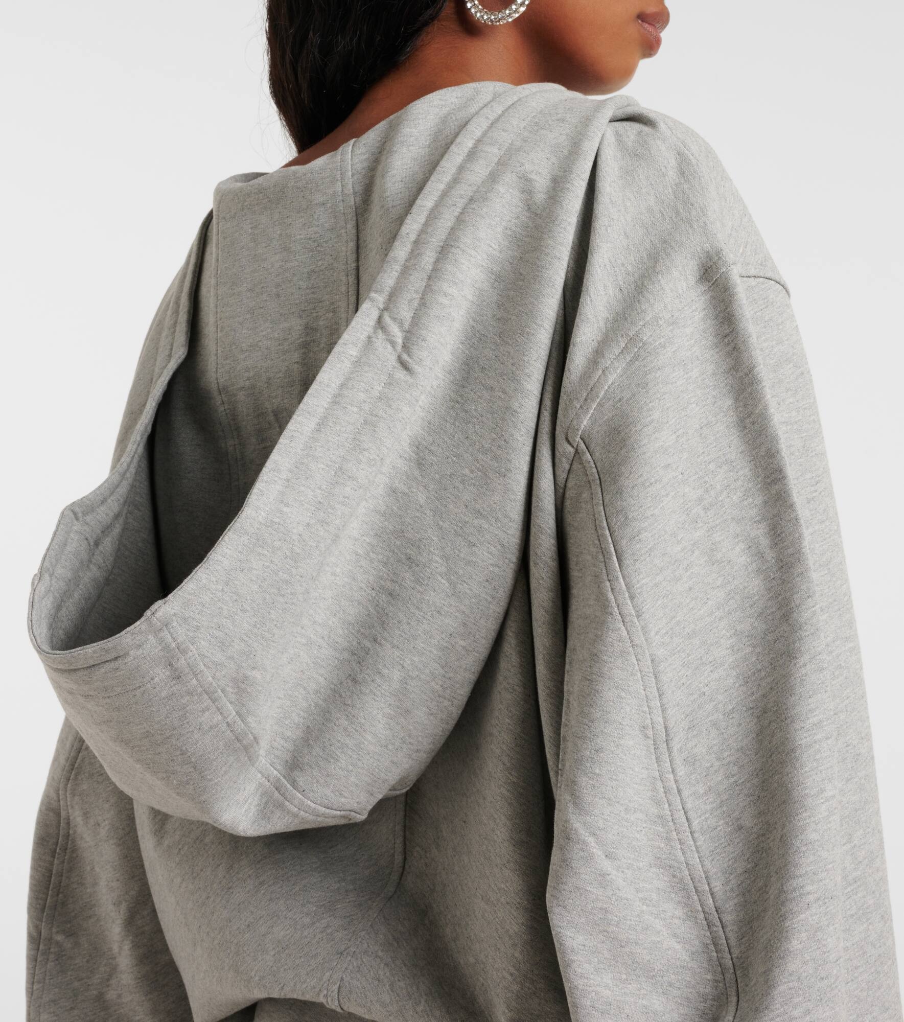 Cotton-blend jersey sweatshirt dress - 6