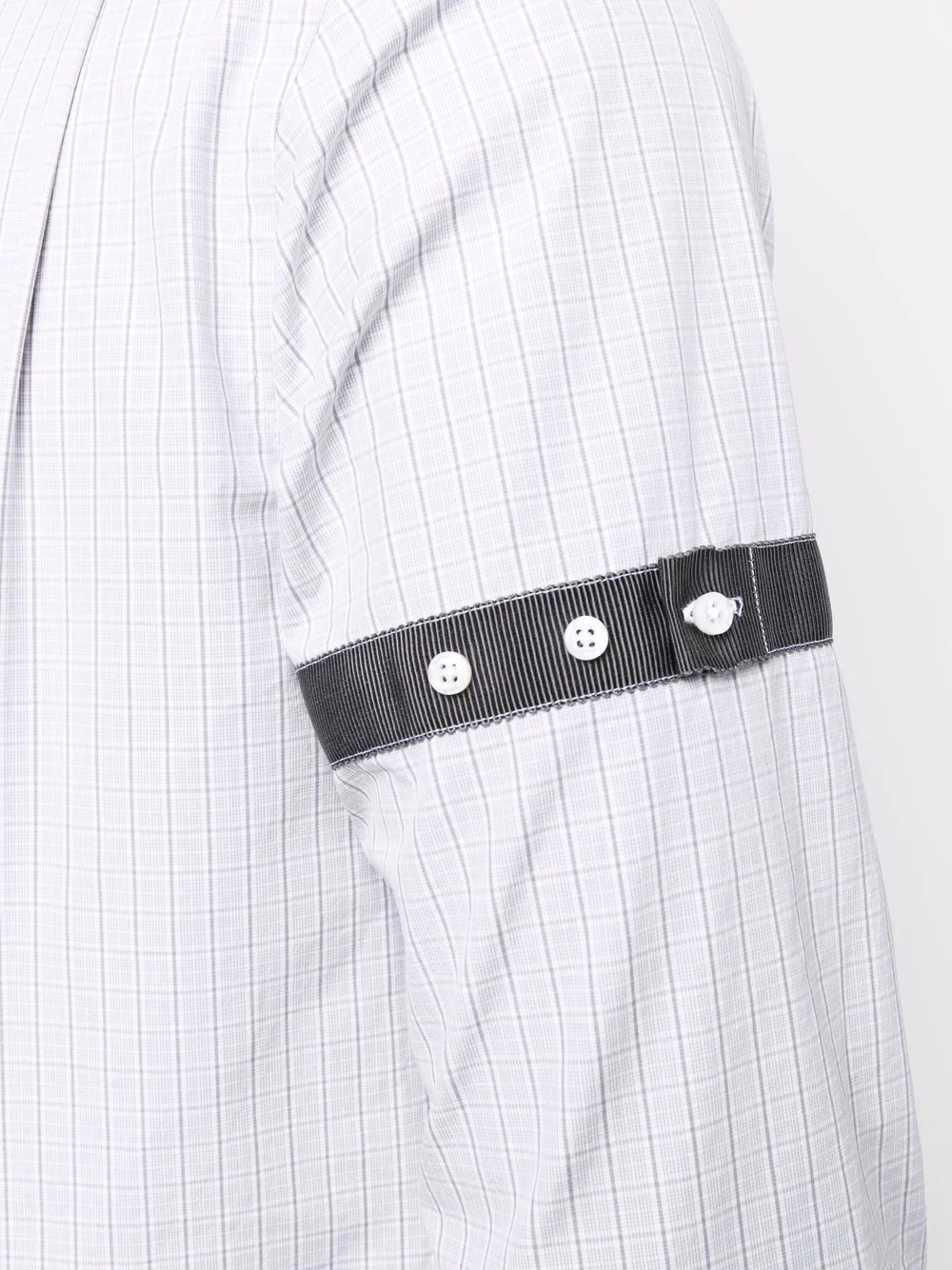 grosgrain-armband cotton shirt - 5