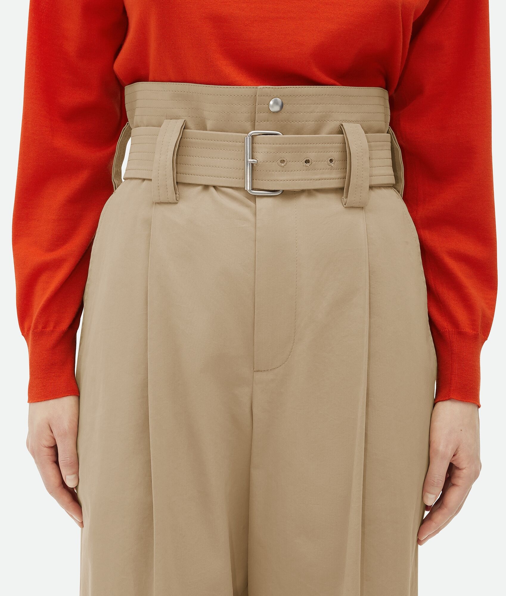 Compact Cotton Trousers - 5