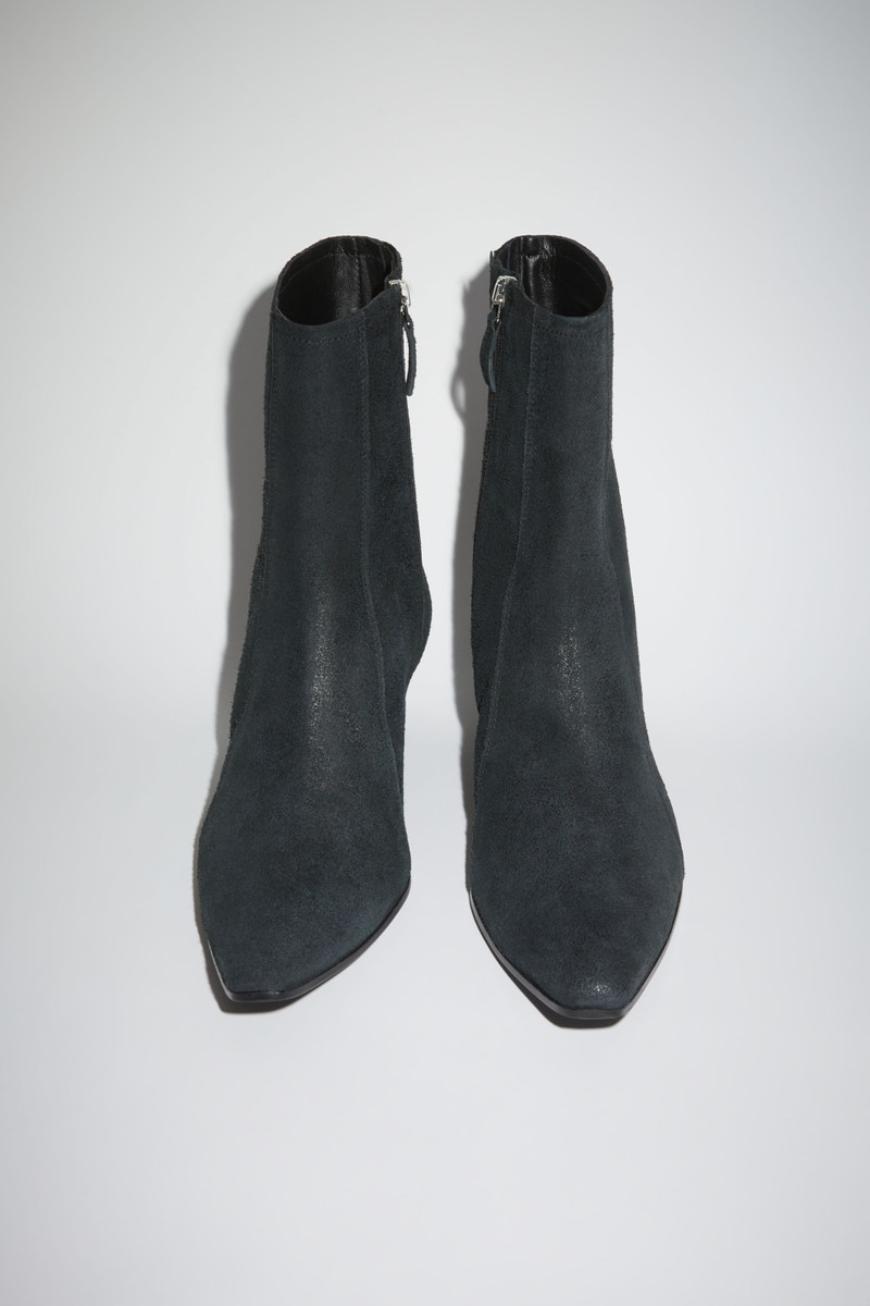 Leather ankle boots - Anthracite/black 3