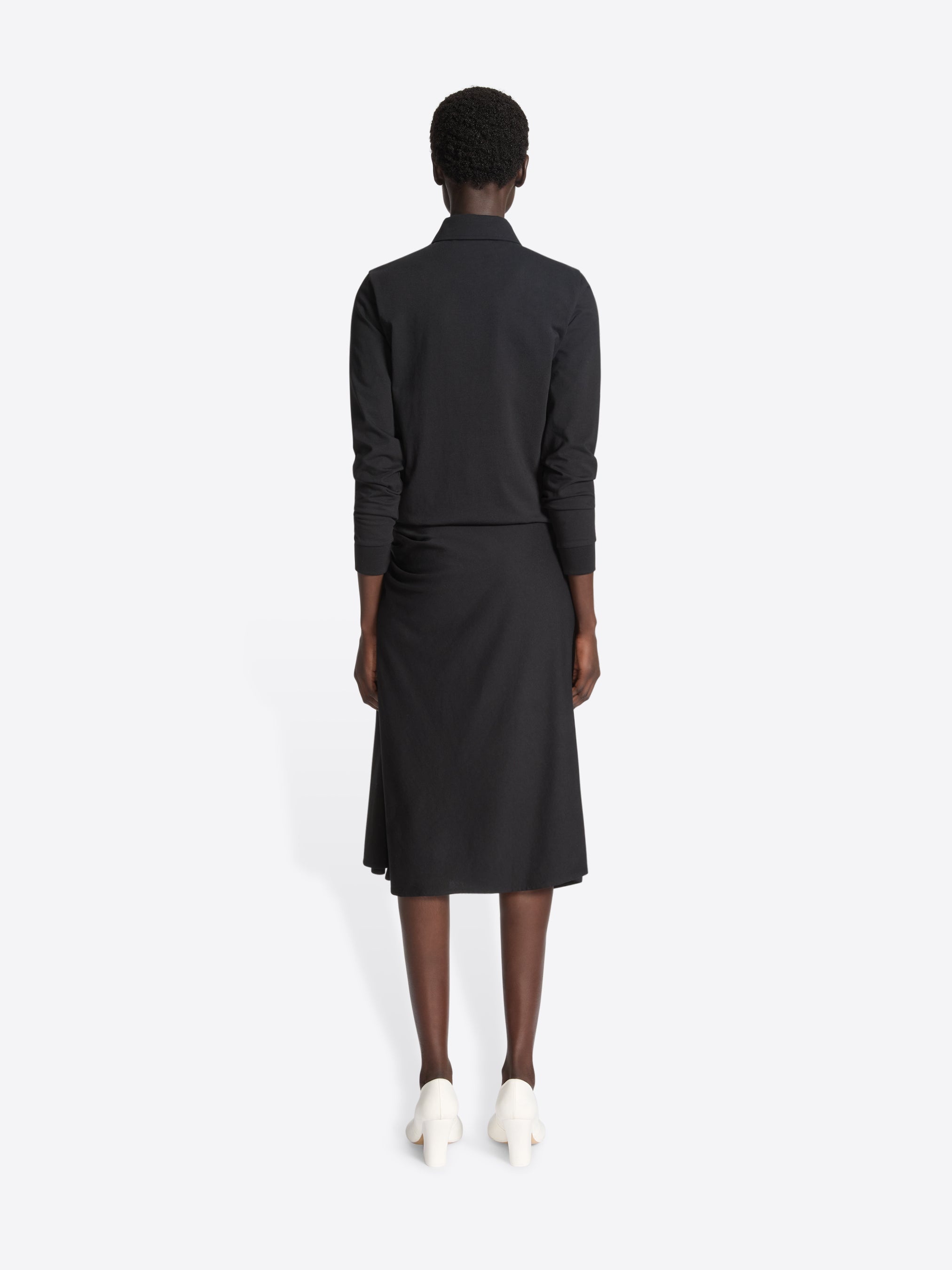 DRAPED JERSEY SKIRT - 4