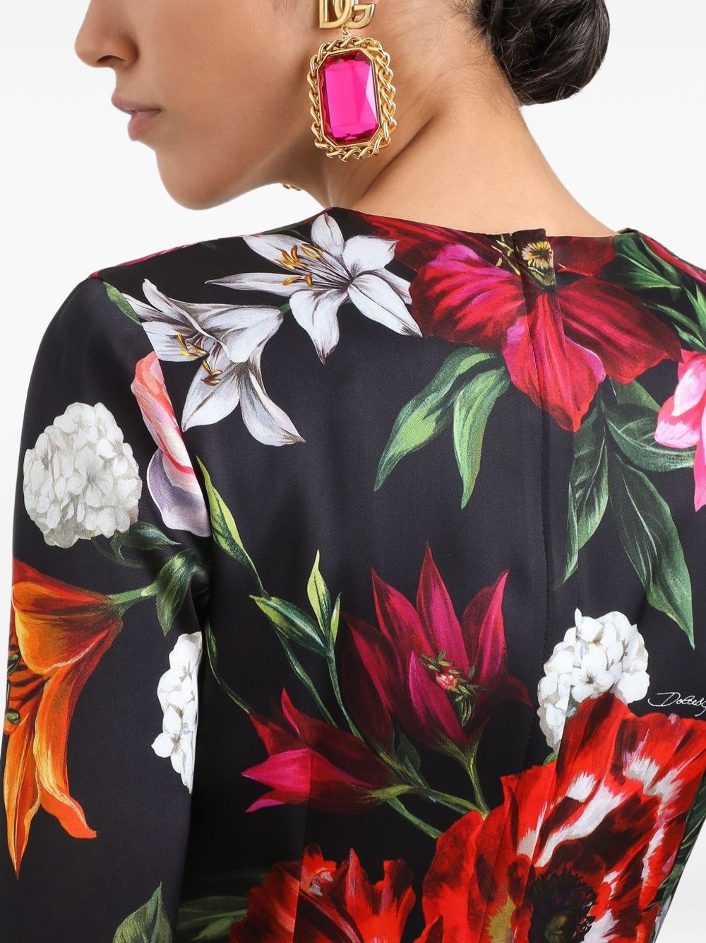 floral-print midi dress - 5