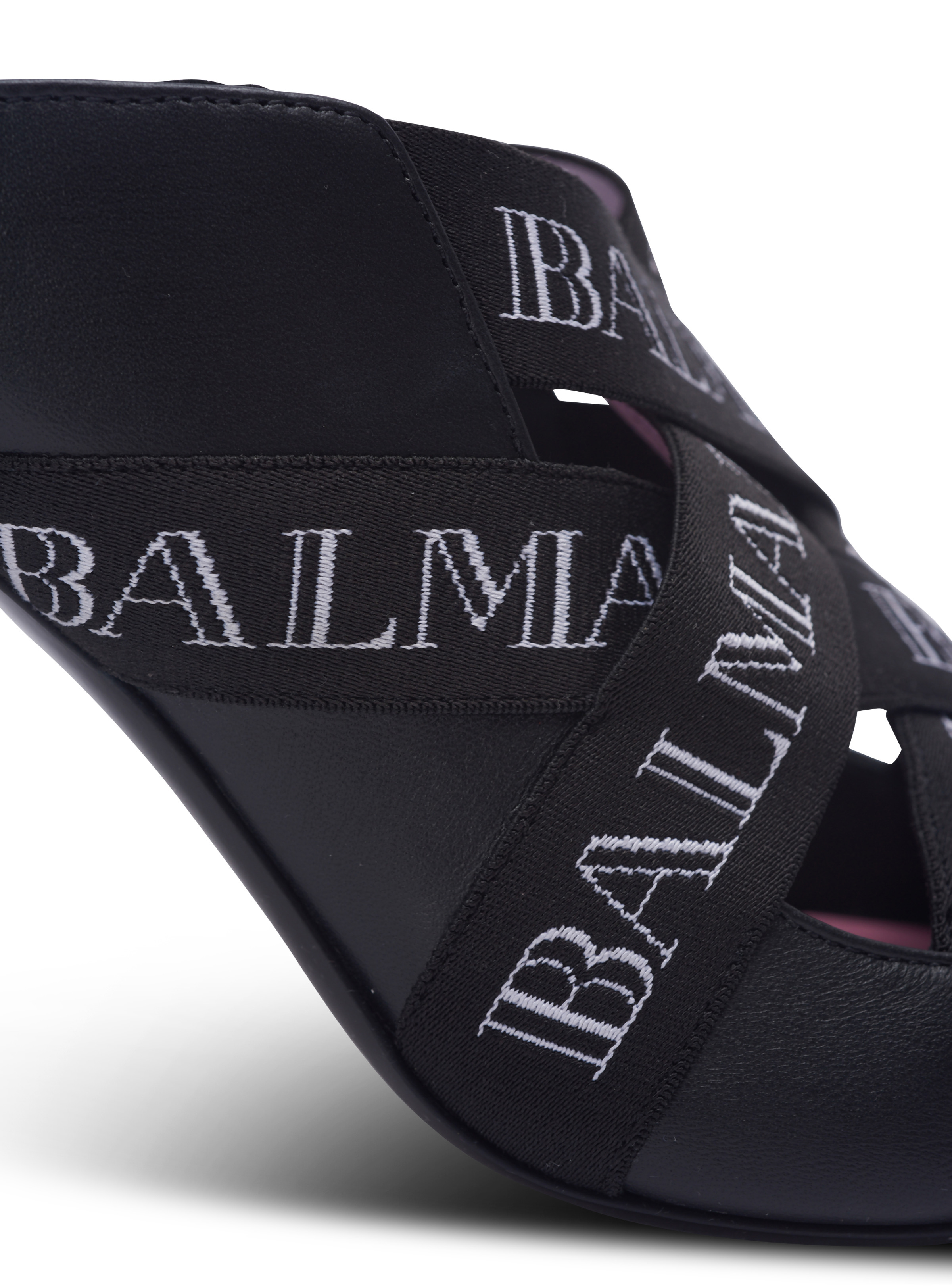 【Balmain】MULE RUBY LOGO◆CN0UR003LNEL Balmain Ruby 95mm Leather Mules | Black | FARFETCH CA