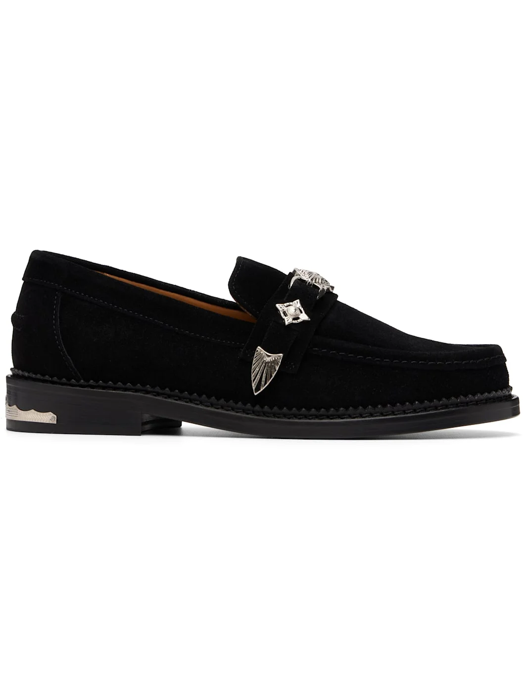 SSENSE Exclusive Black Metal Loafers - 1