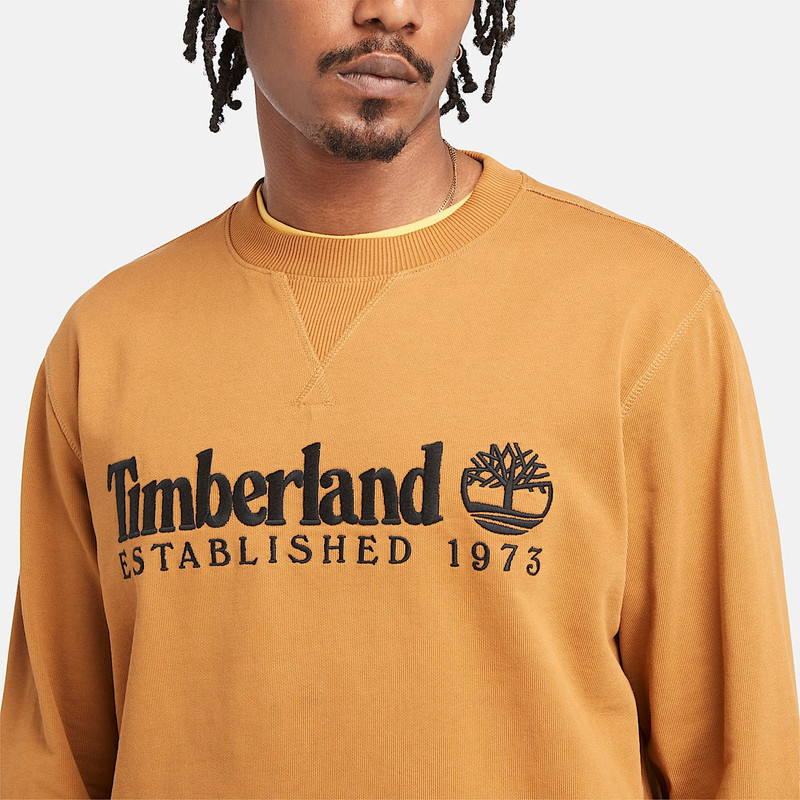 Men's Established 1973 Embroidered Logo Crew Neck Sweatshirt 4