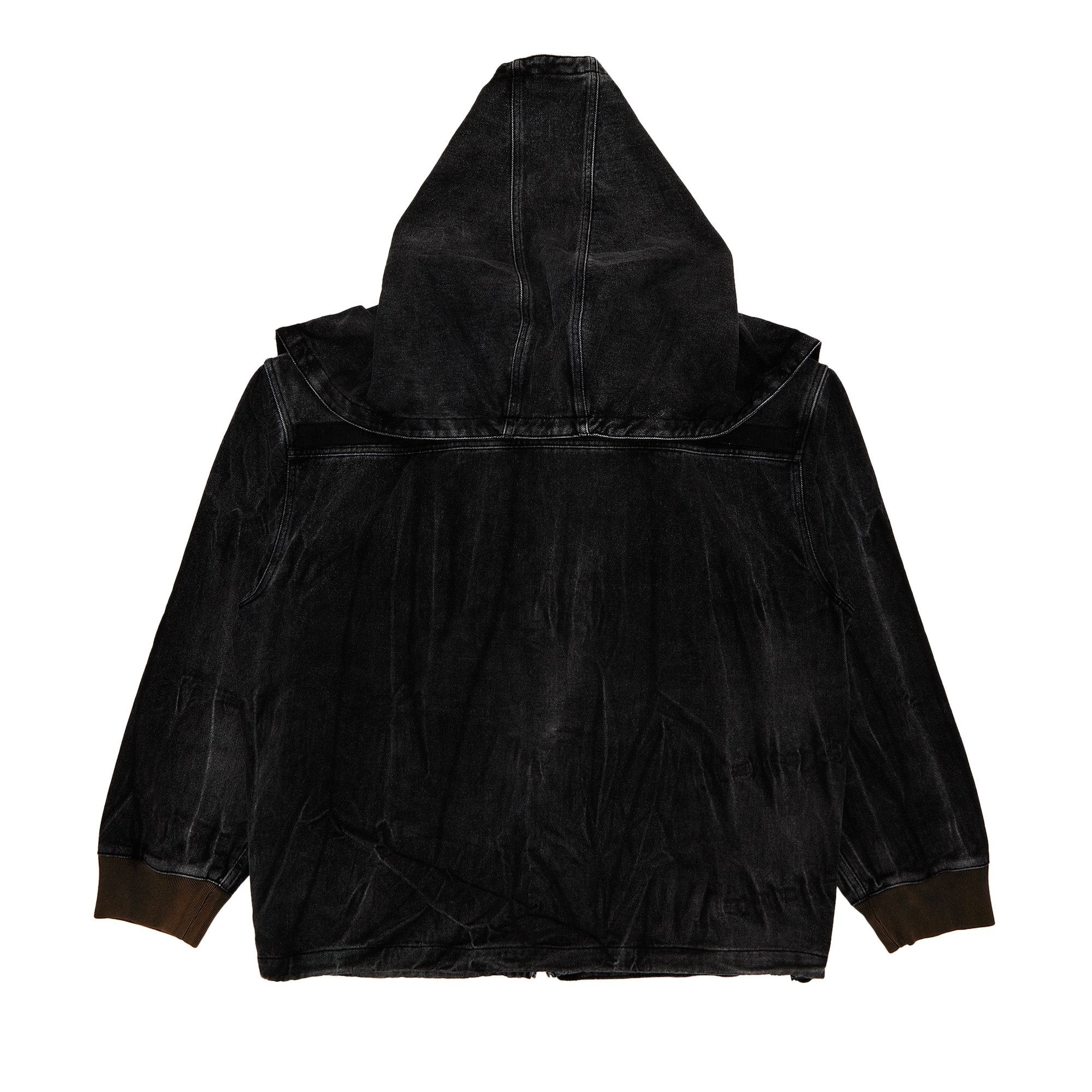 Y/Project Velcro Denim Jacket 'Black Vertical Whiskers' - 2