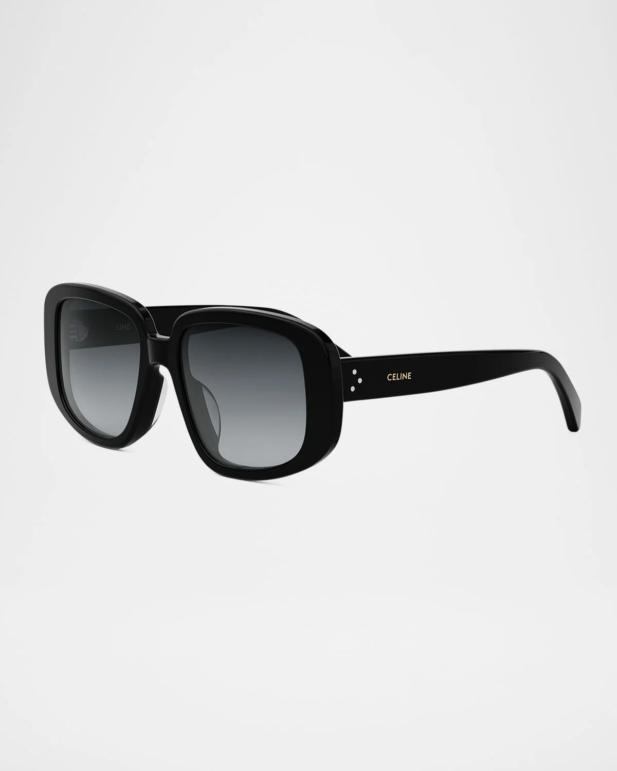 Bold 3 Dots Acetate Shield Sunglasses - 1