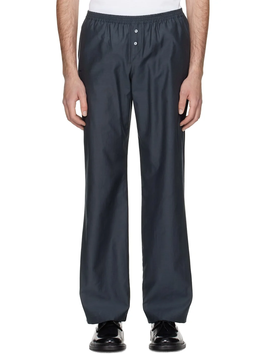 Gray Wide-Leg Limone Trousers - 1