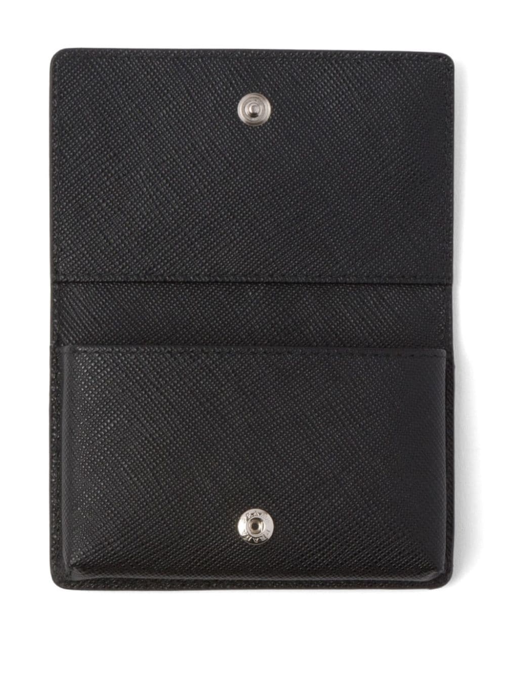triangle-logo Saffiano leather cardholder - 4