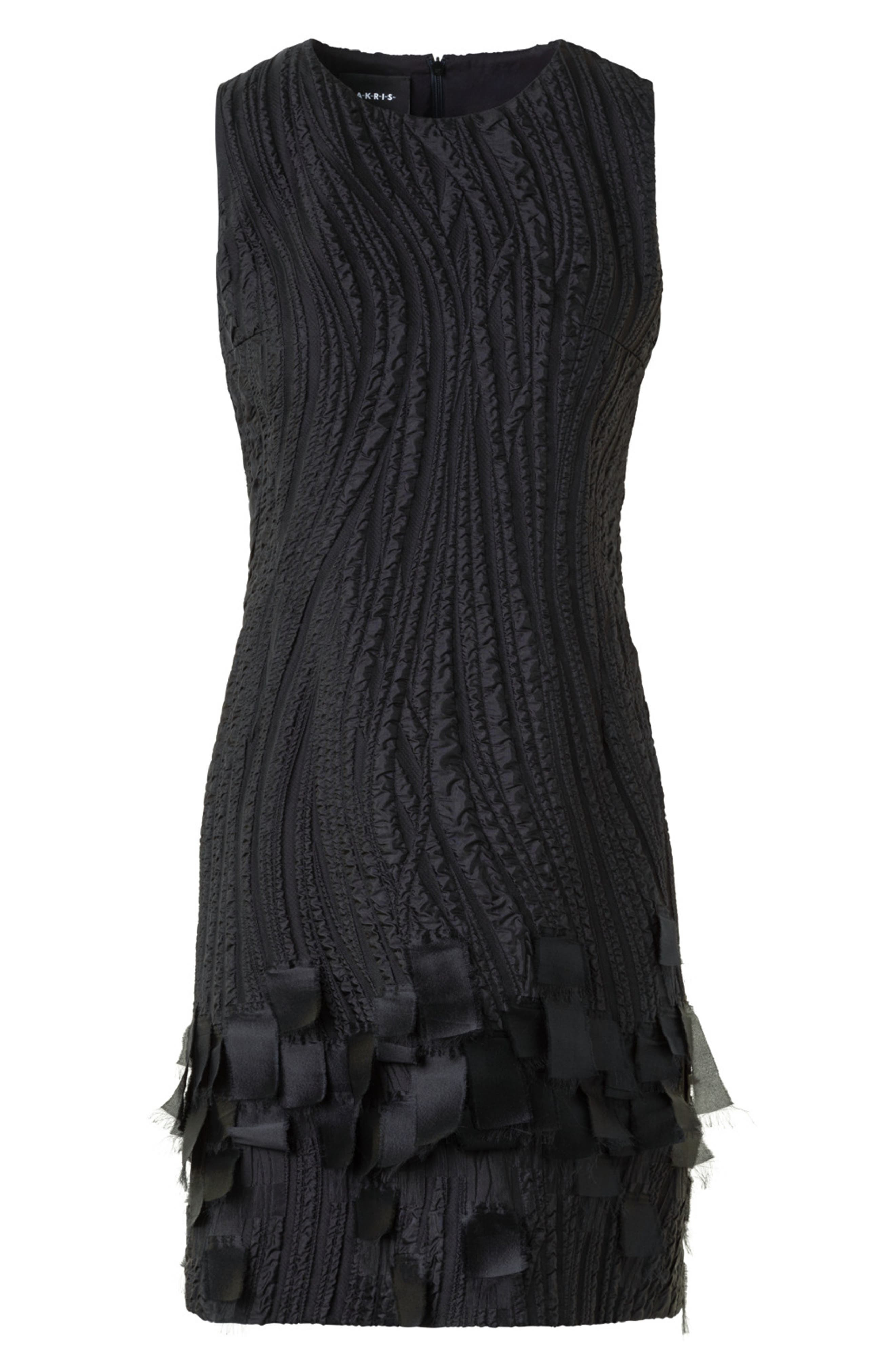 Akris Waves Jacquard Sheath Dress in Black at Nordstrom - 5