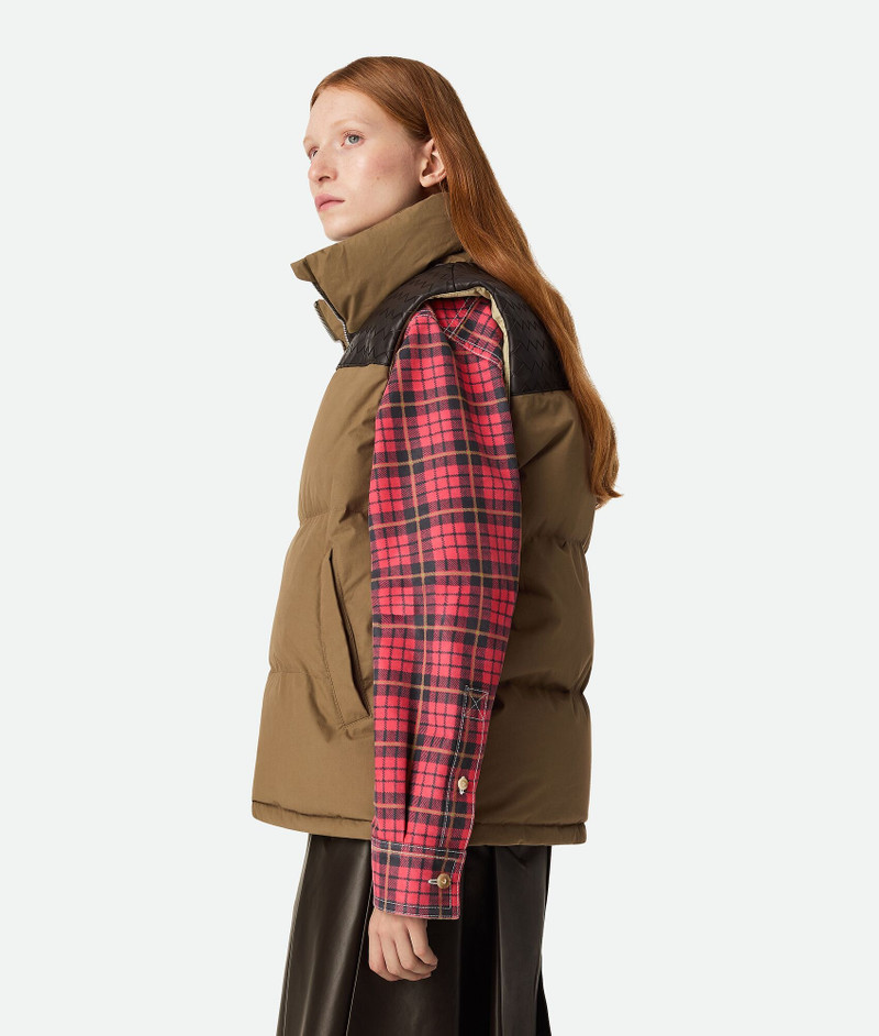 Bottega Veneta Frosted Poplin Puffer Gilet outlook