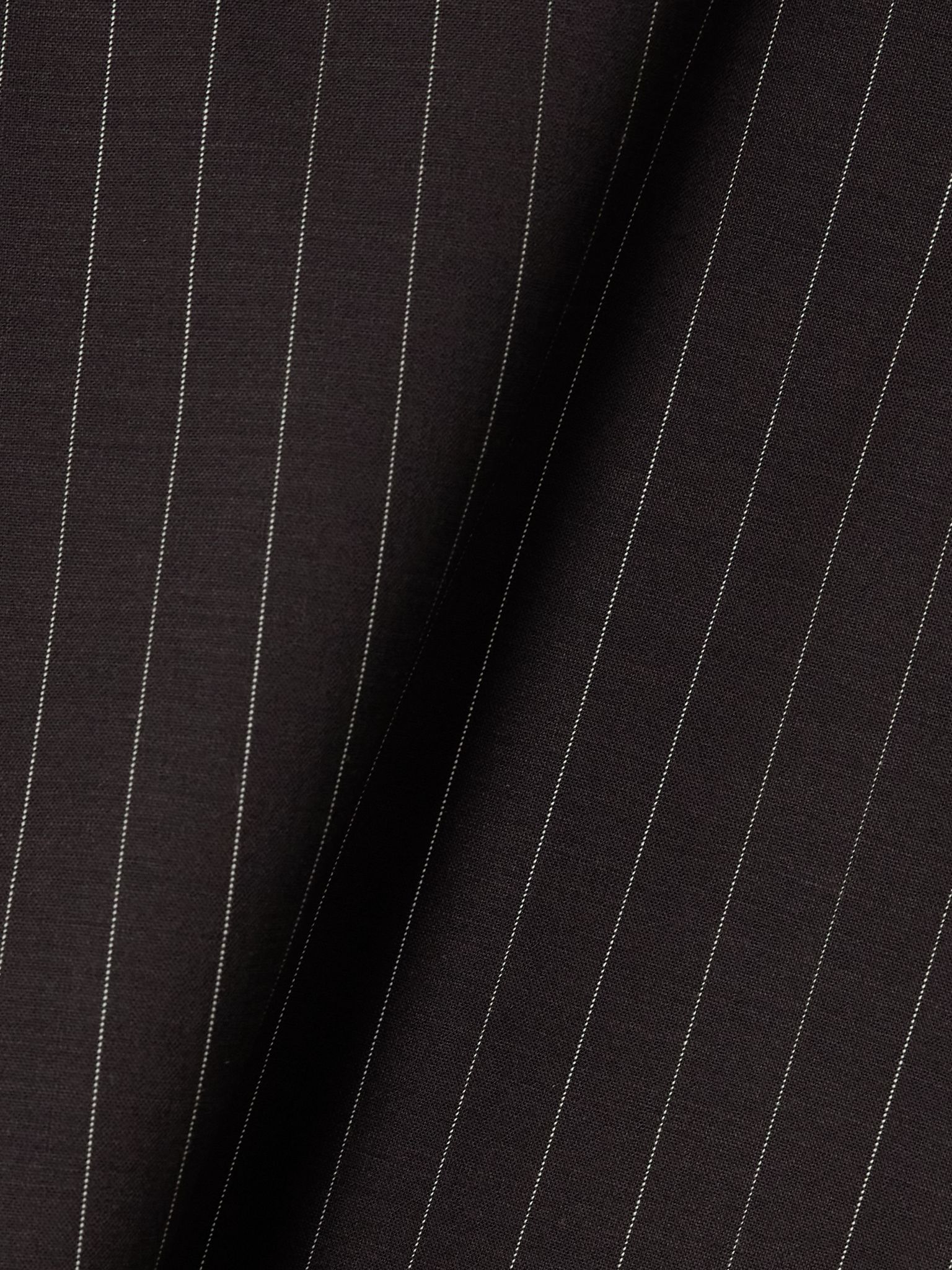 Distressed pinstriped wool-blend tank Brown - 4
