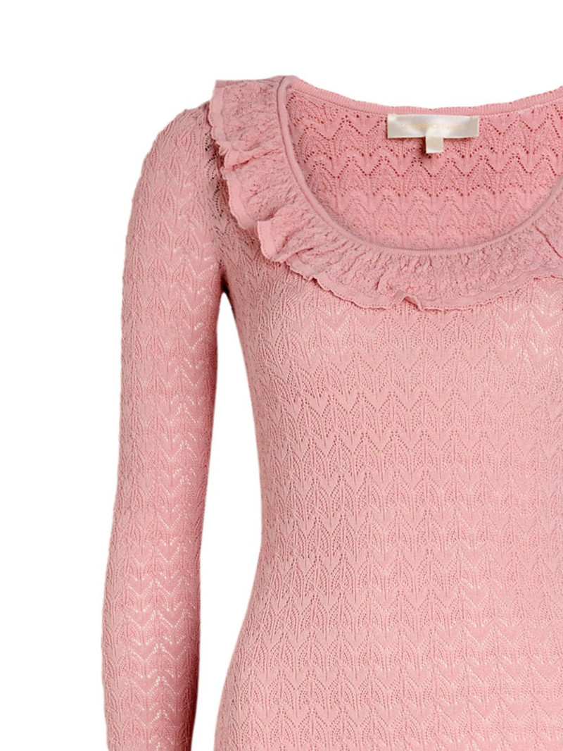 LoveShackFancy Tawnie ruffled knit maxi dress outlook