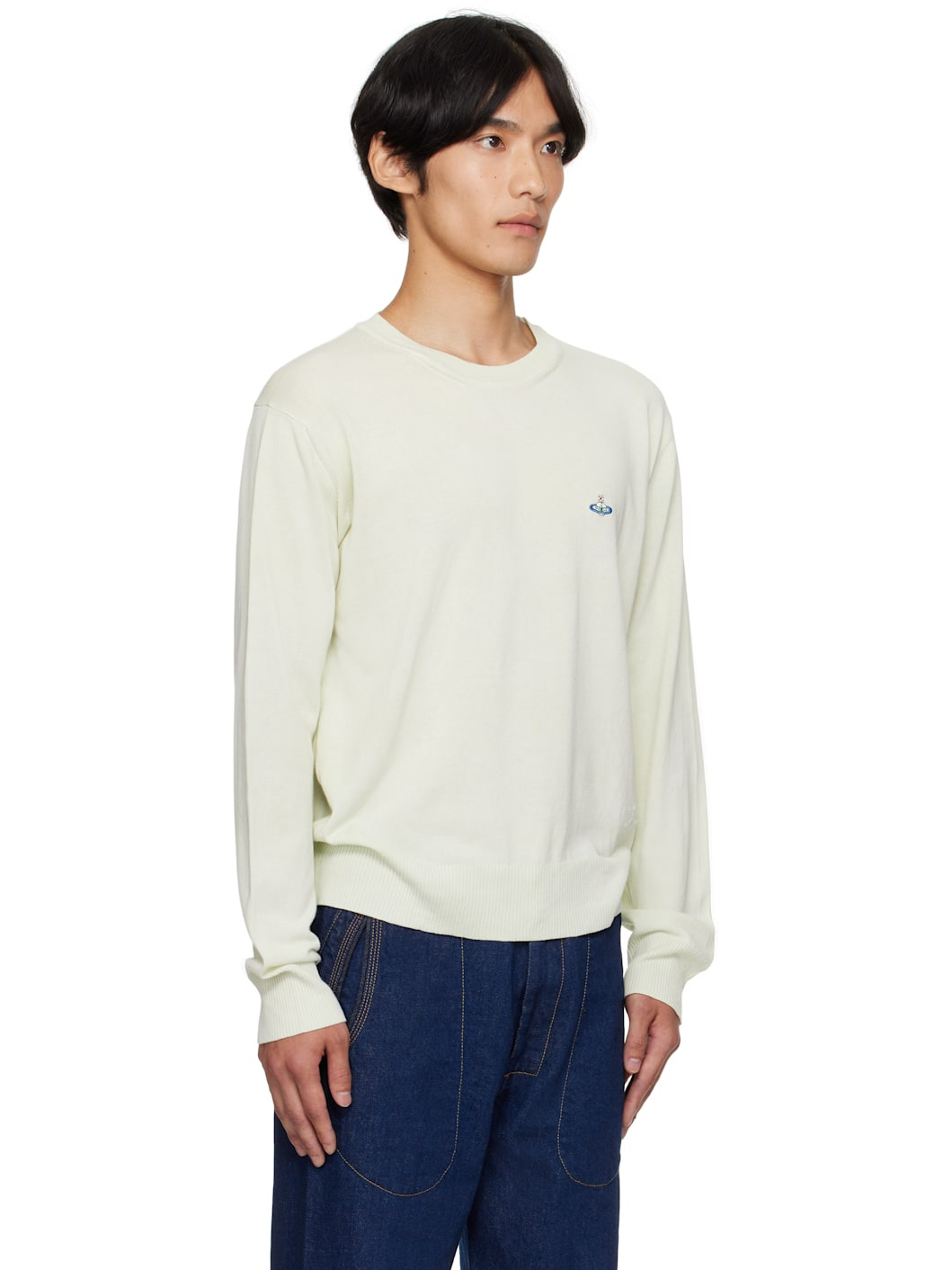 Green Alex Round Neck Sweater - 2