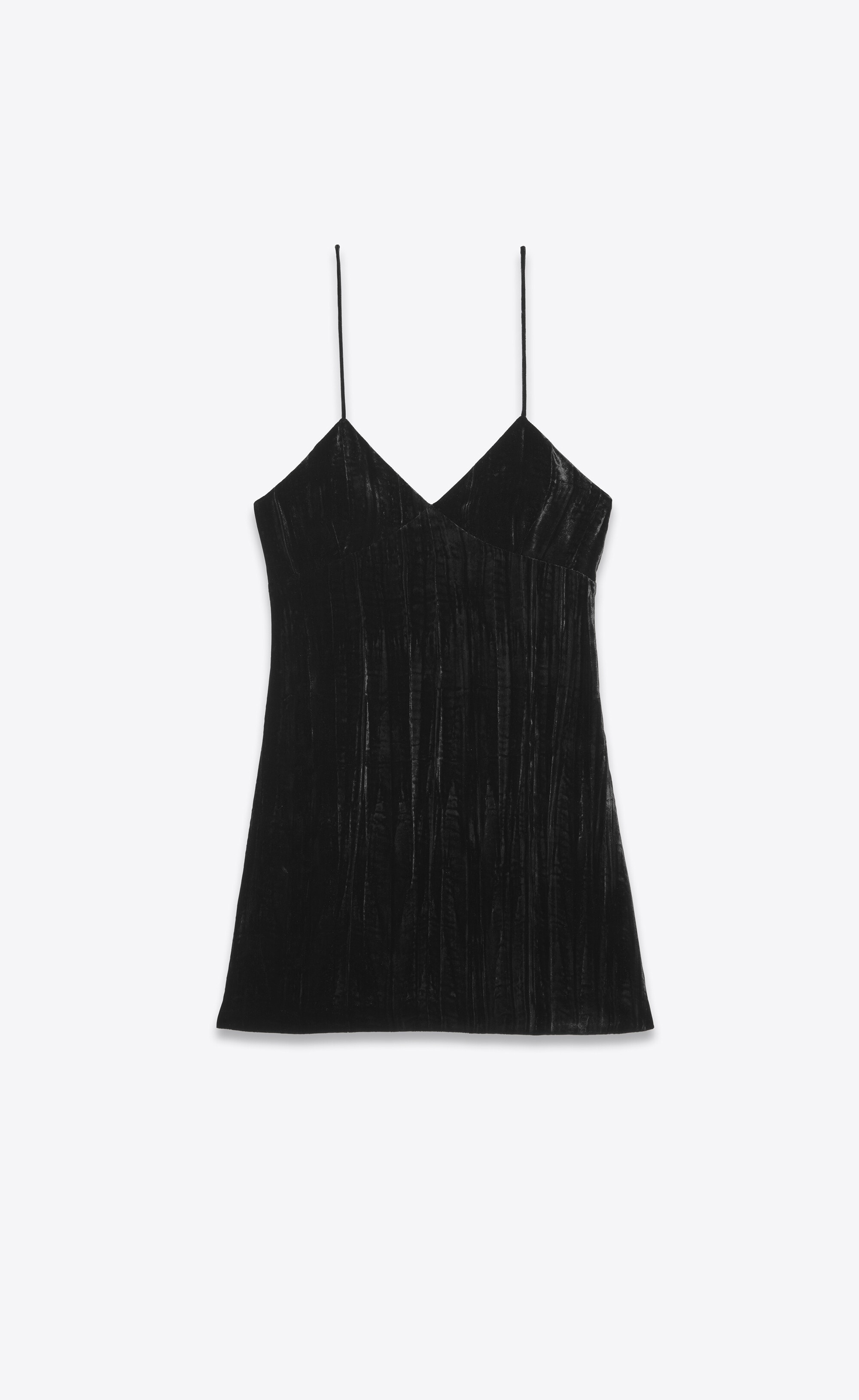 sleeveless dress in velvet - 1