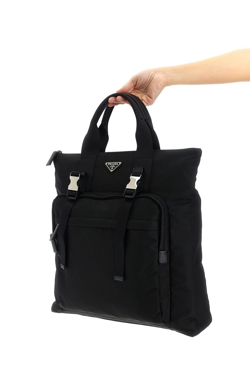 Prada Re-Nylon and Saffiano backpack shopping bag outlook